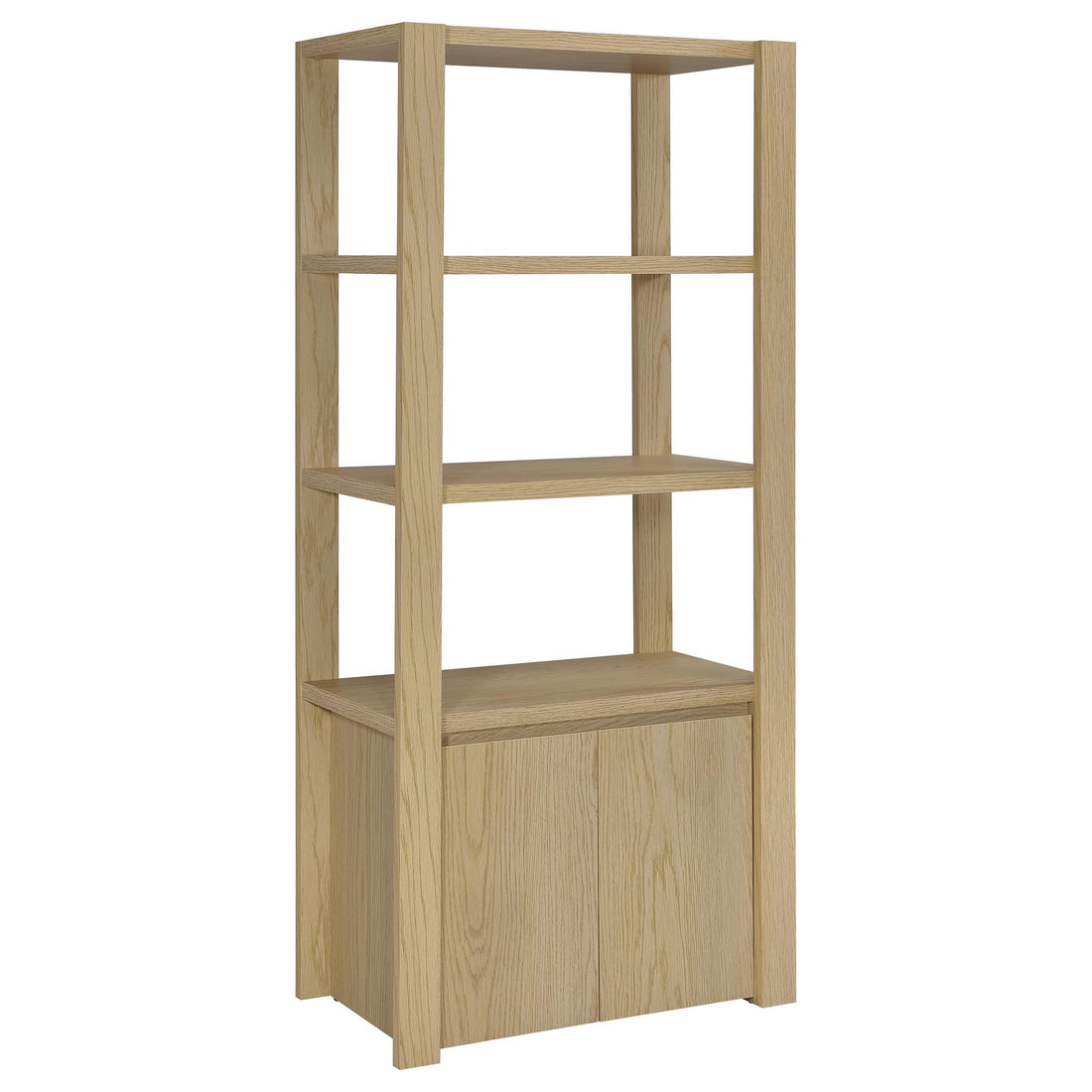 Laurelton 3-shelf Media Tower Tall Pier Cabinet Light Oak - 708224