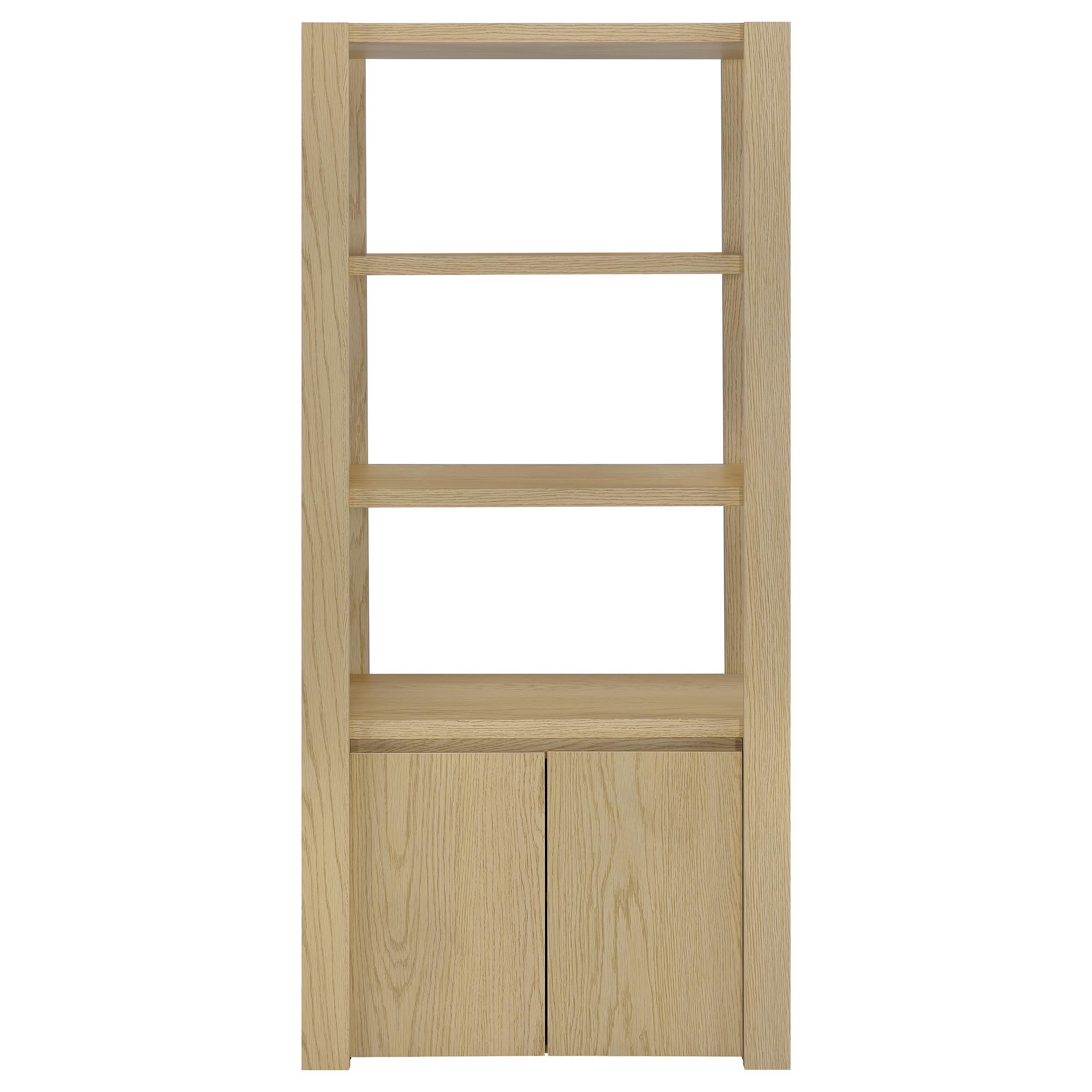 Laurelton 3-shelf Media Tower Tall Pier Cabinet Light Oak - 708224