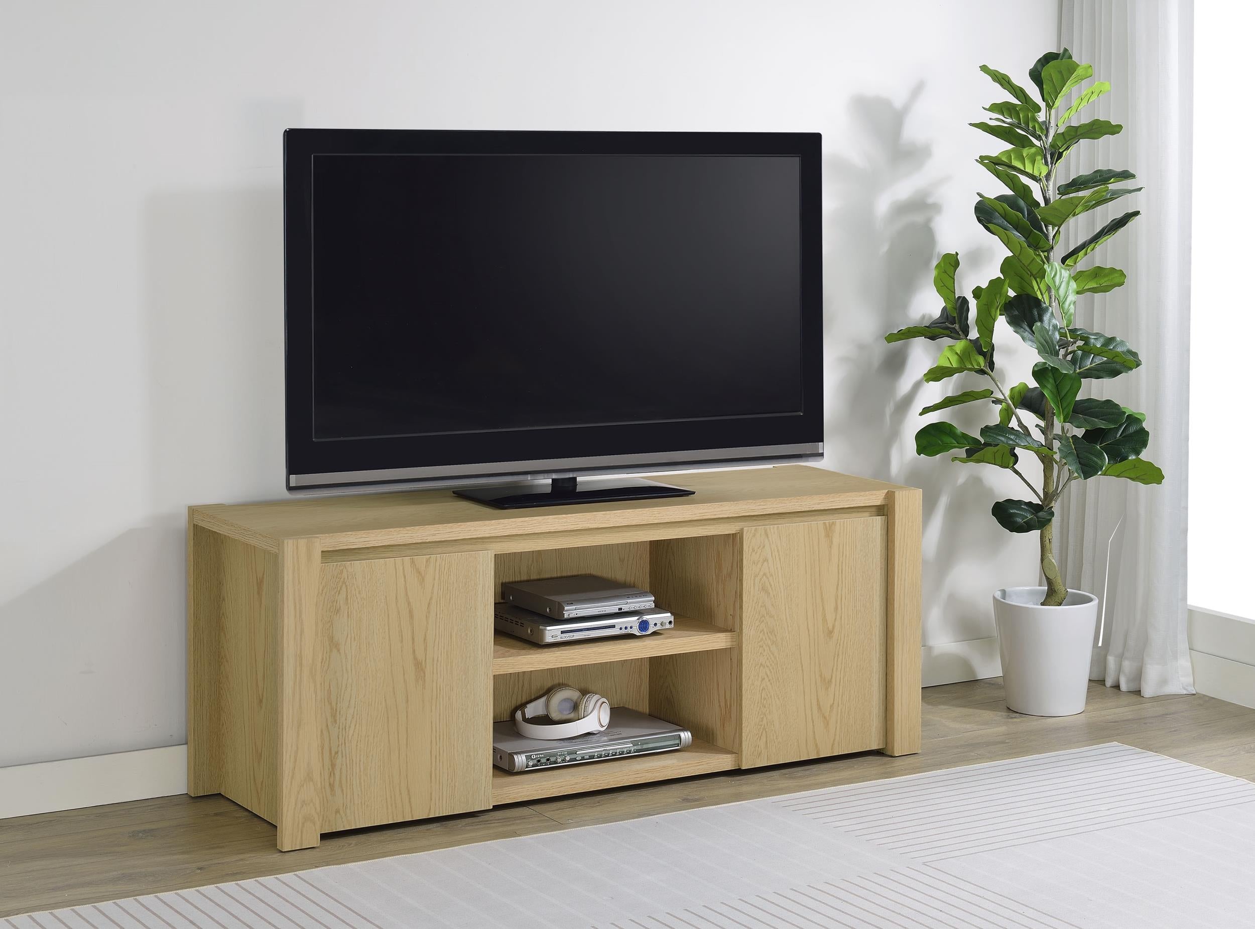 Laurelton 60-inch 2-door TV Stand Media Console Light Oak - 708222