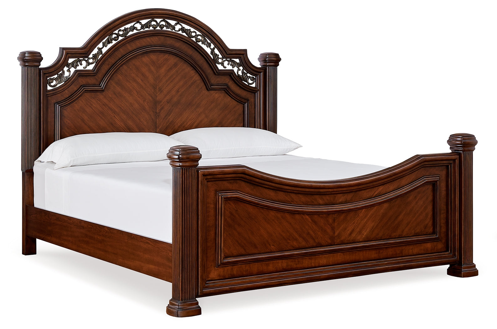 Lavinton California King Poster Bed with 2 Nightstands in Brown from Ashley - Luna Furniture