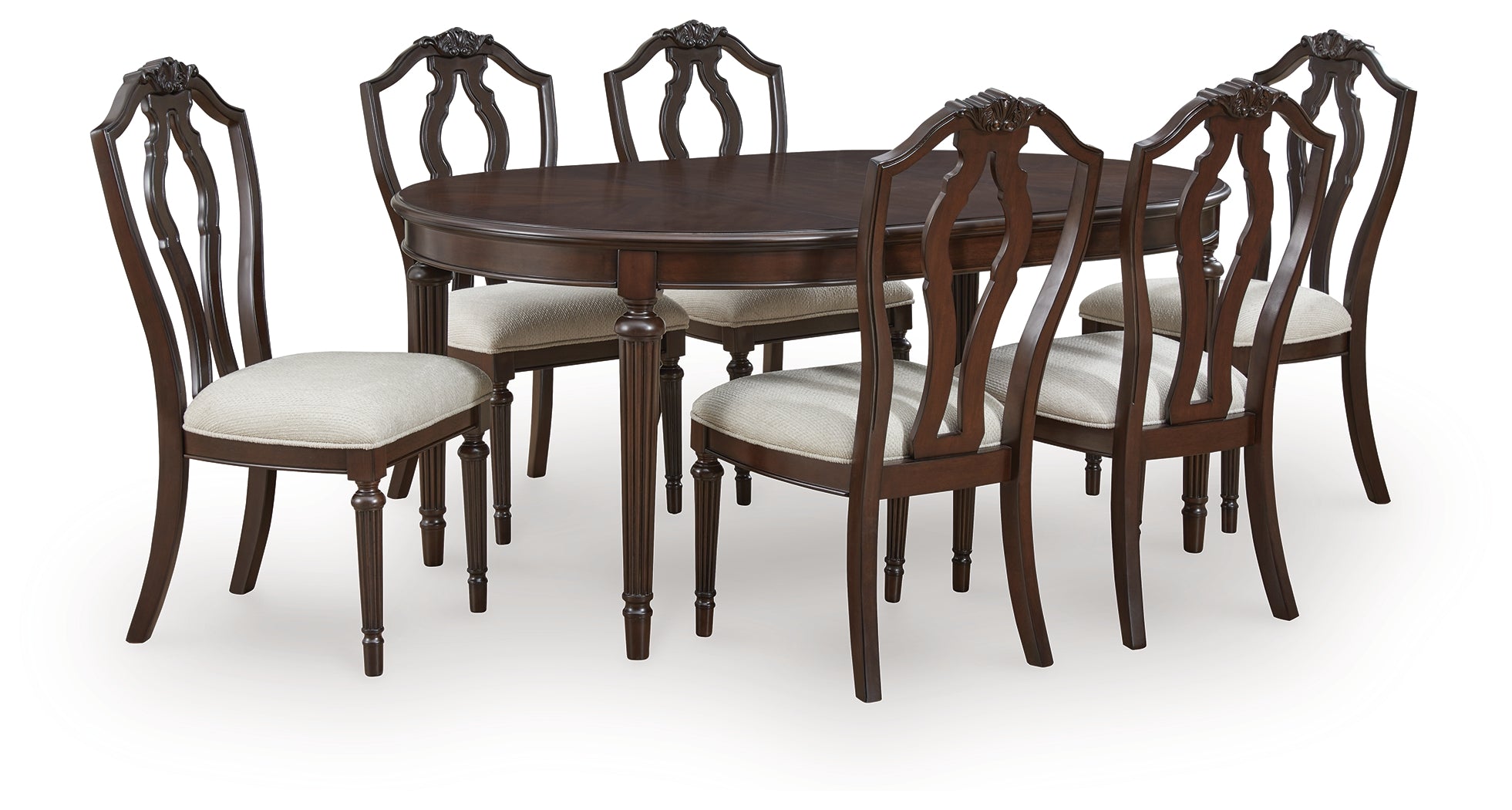 Lavinton Dining Table and 6 Chairs in Brown - PKG021771