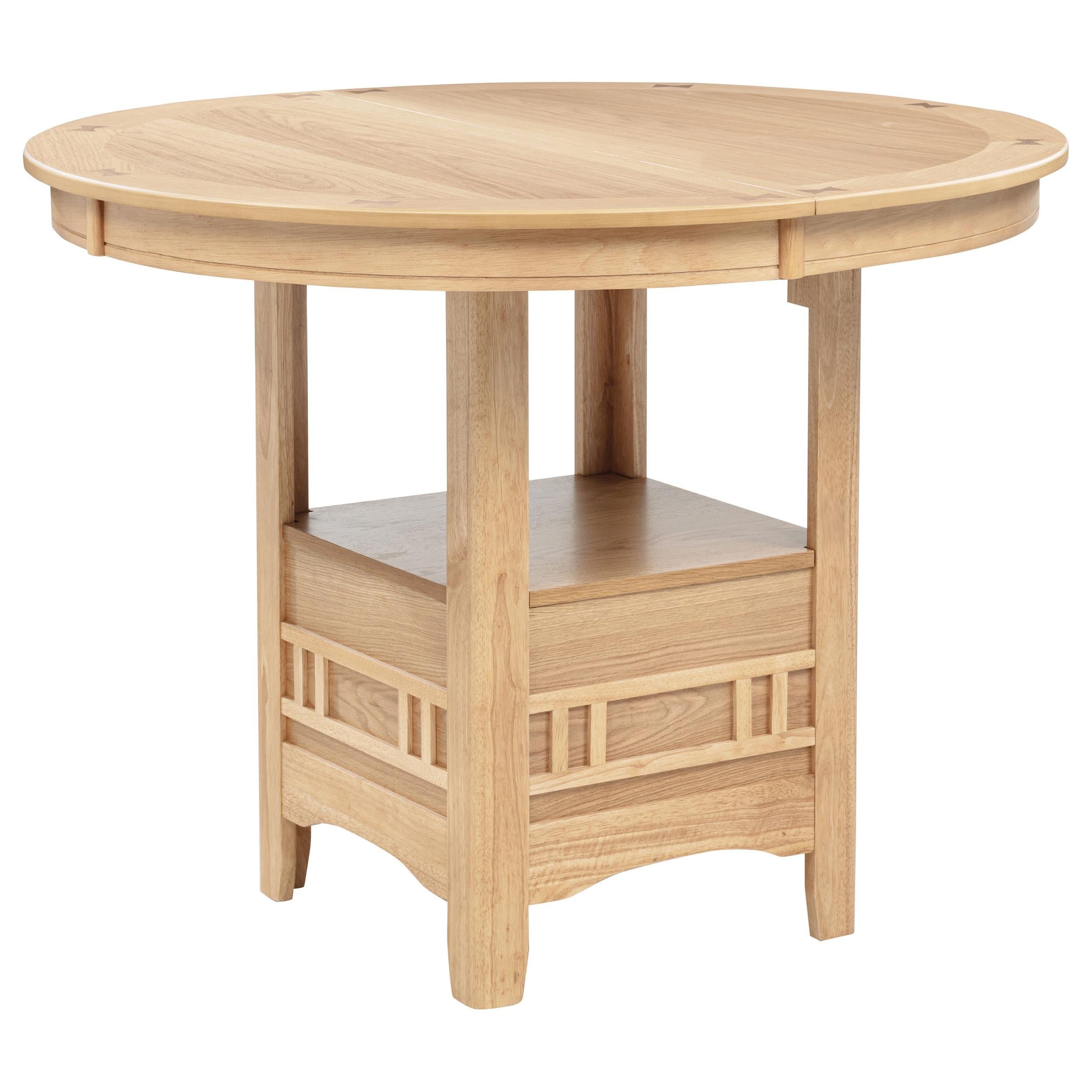 Lavon Oval 60-inch Counter Height Extension Dining Table Light Oak - 106628