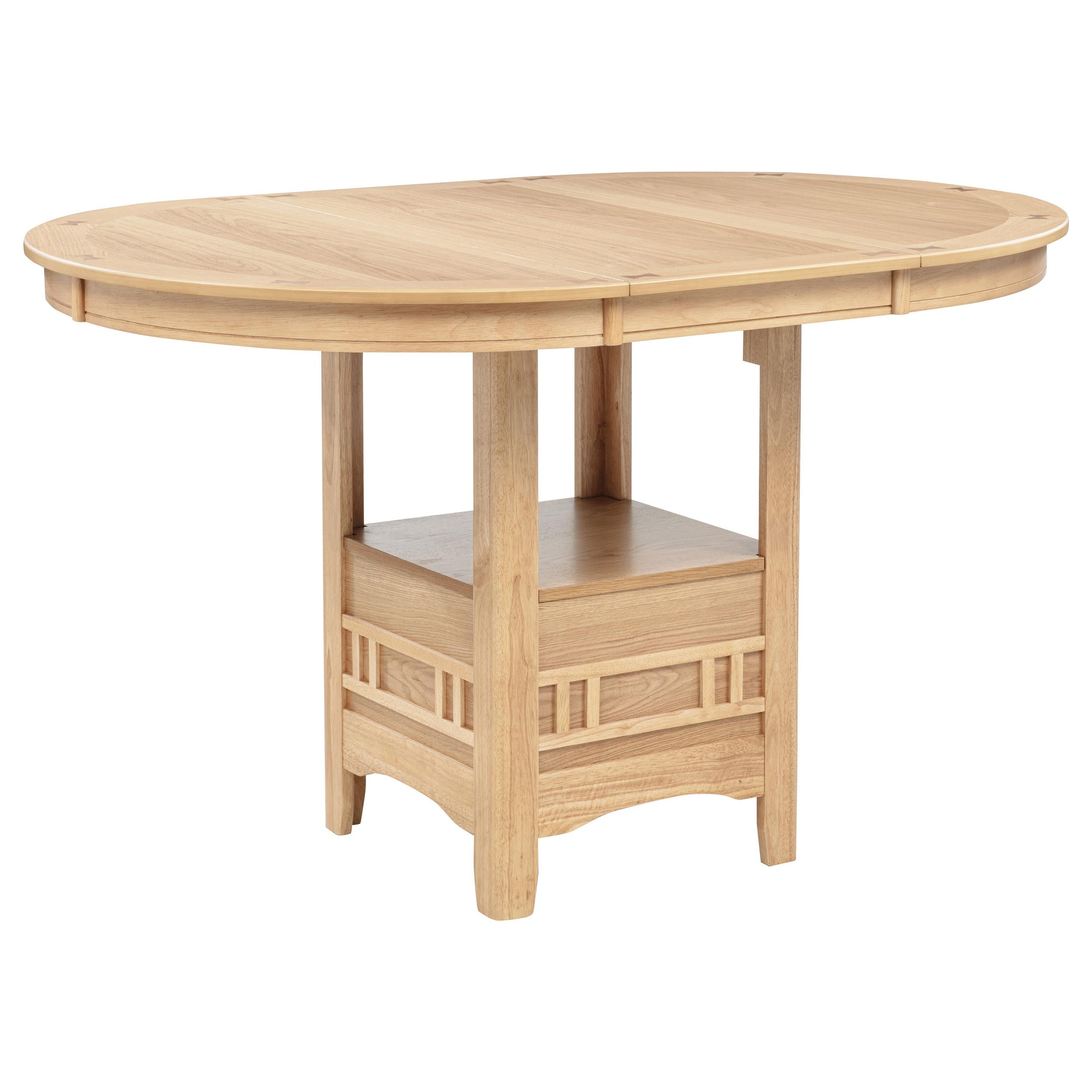 Lavon Oval 60-inch Counter Height Extension Dining Table Light Oak - 106628