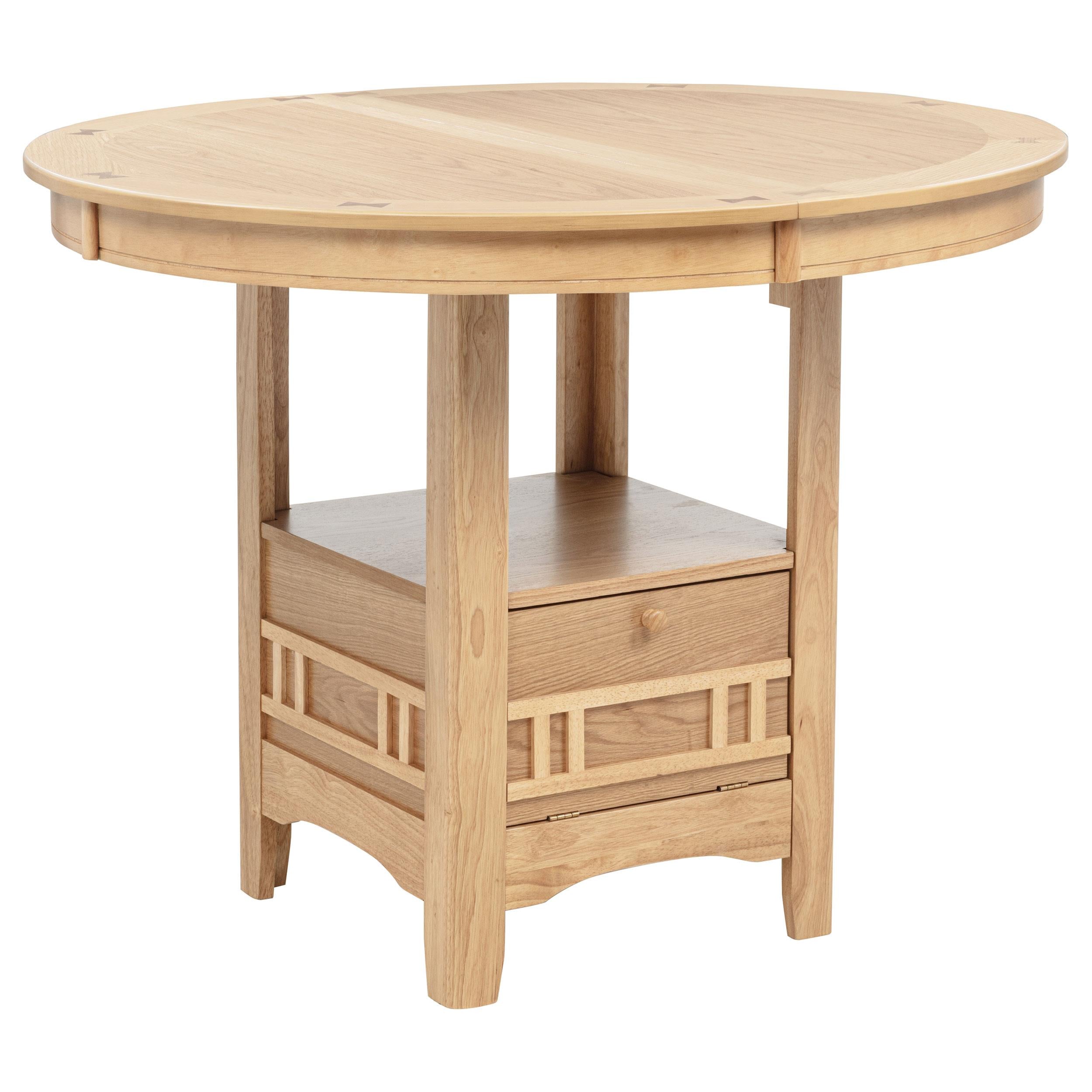 Lavon Oval 60-inch Counter Height Extension Dining Table Light Oak - 106628