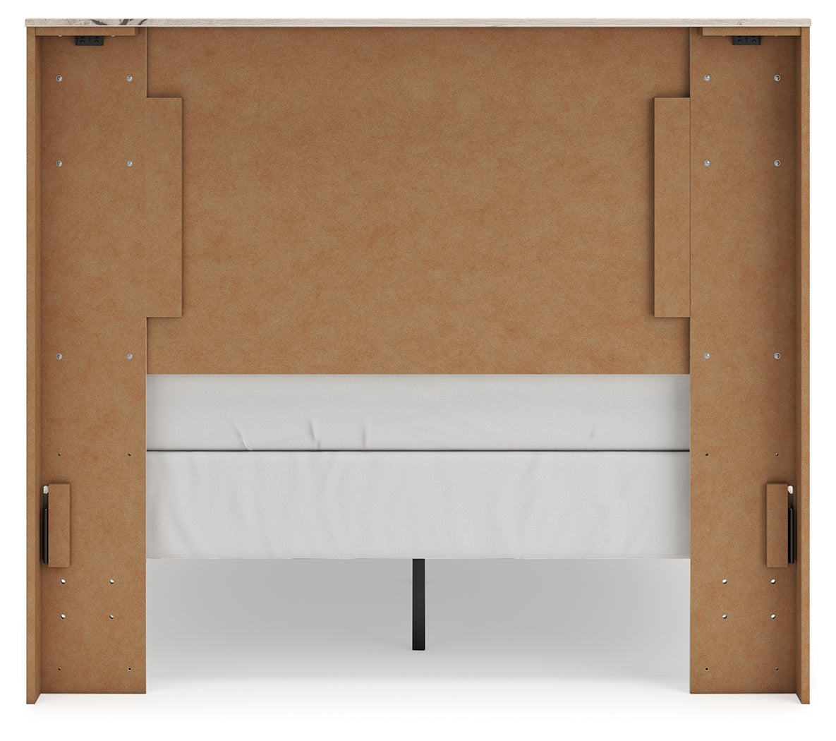 Lawroy Full Panel Bed with Dresser and 2 Nightstands in Light Natural from Ashley - Luna Furniture