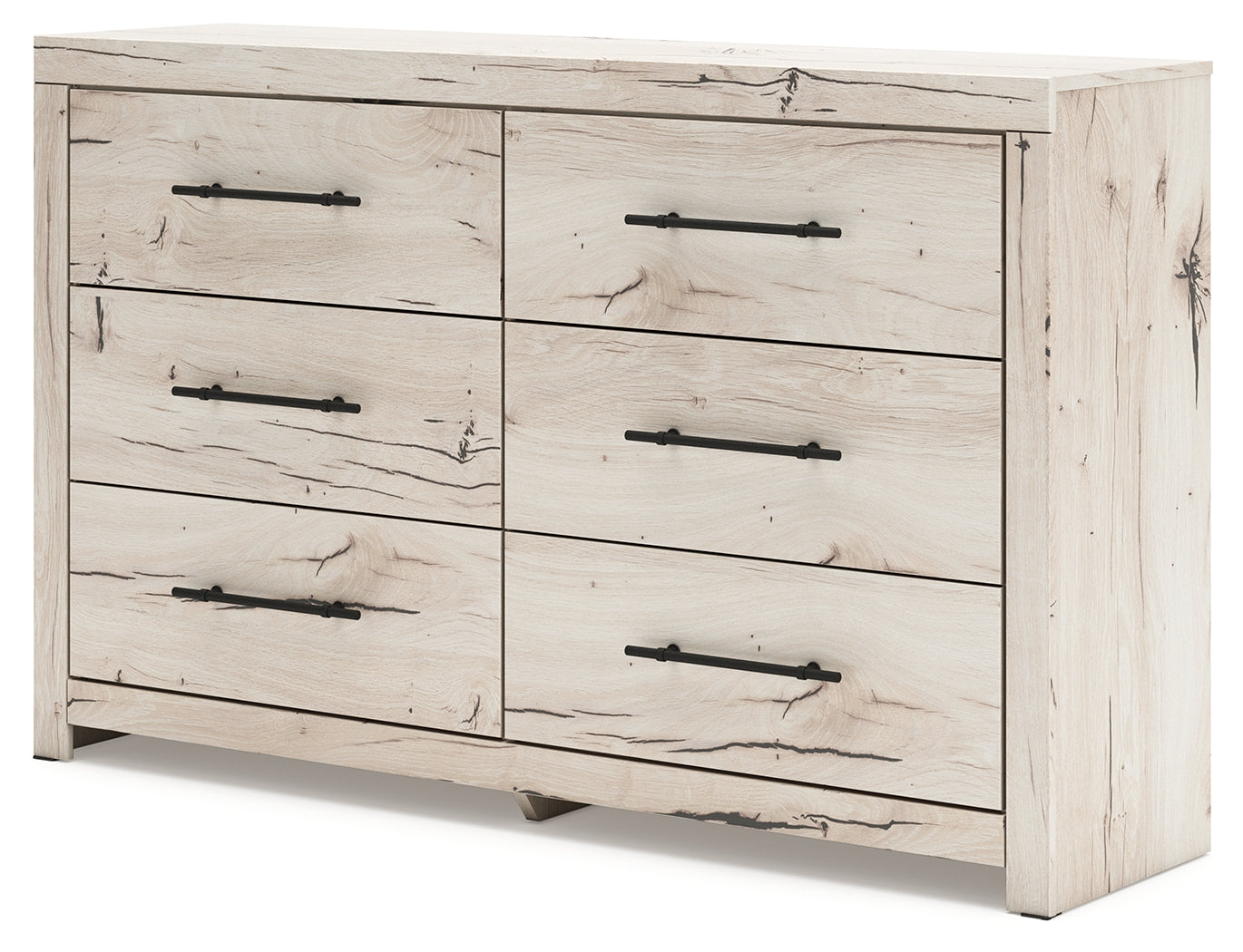 Lawroy Full Panel Storage Bed with Dresser and 2 Nightstands in Light Natural from Ashley - Luna Furniture