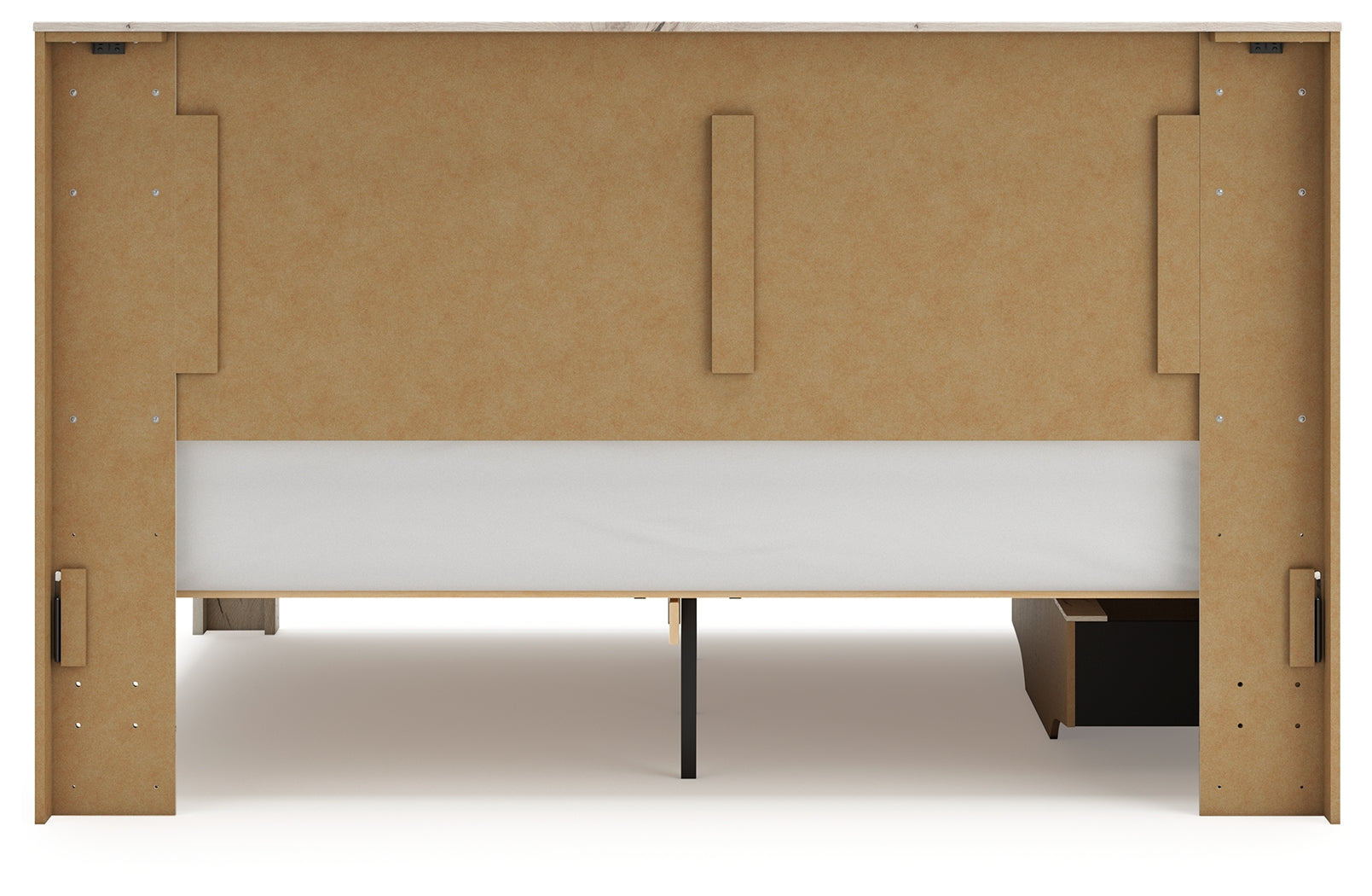 Lawroy Light Natural King Panel Bed with Storage - B2310B12