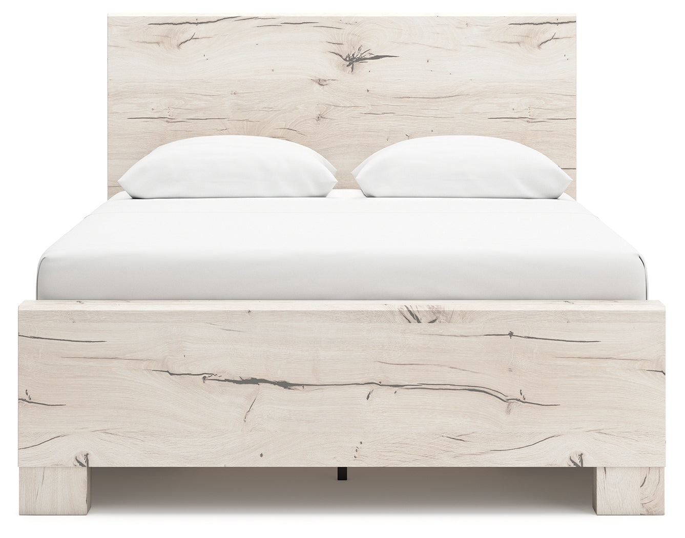 Lawroy Light Natural Queen Panel Bed with Storage, Dresser and Mirror - B2310B29