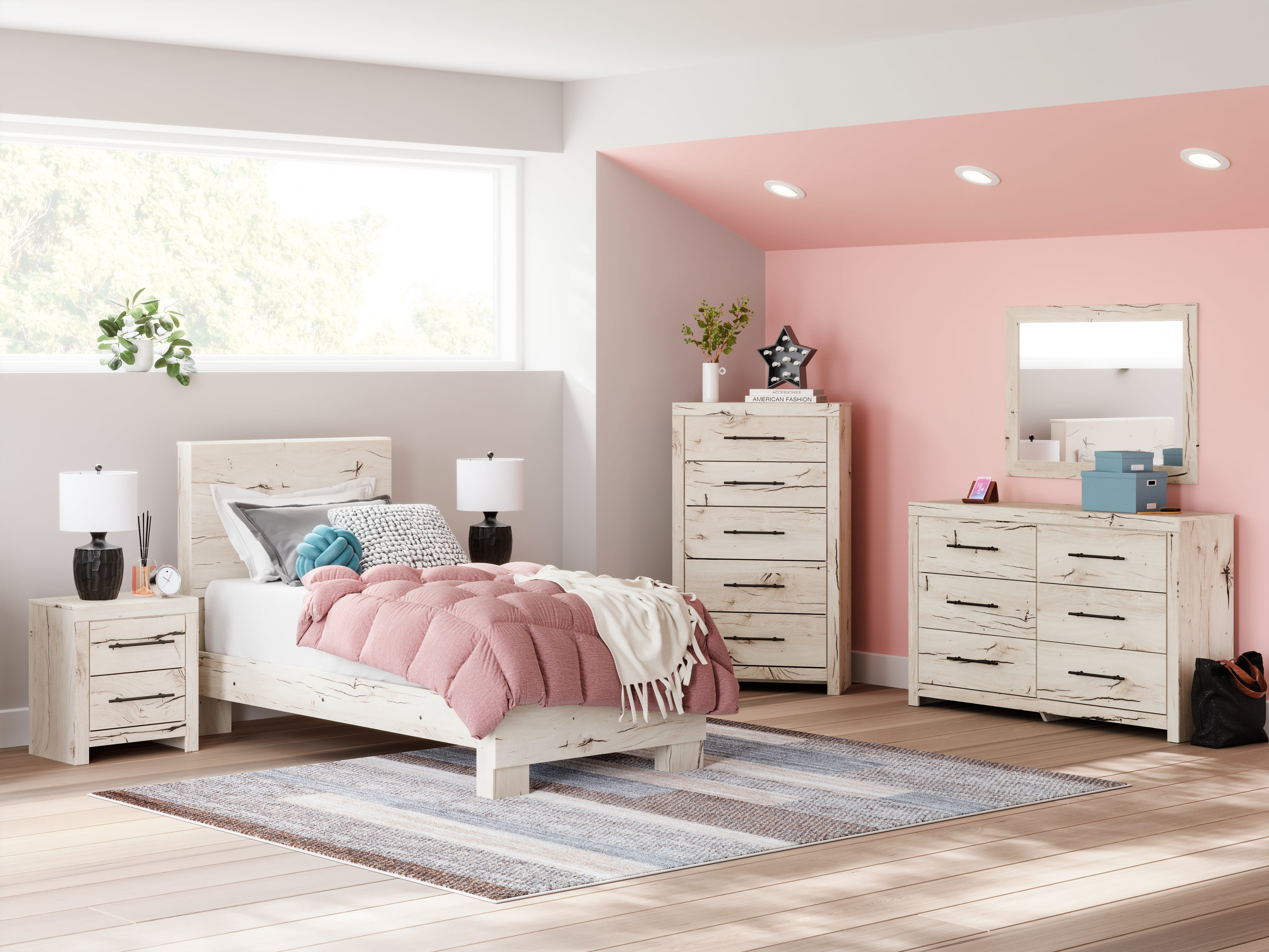 Lawroy Light Natural Twin Panel Bed - B2310B15