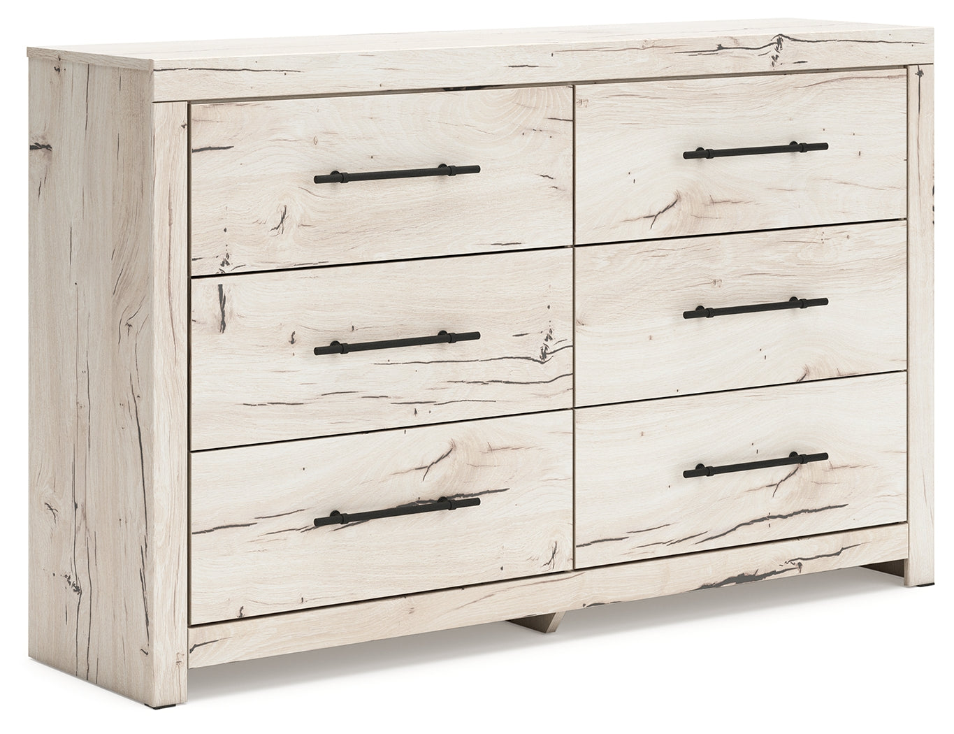 Lawroy Queen Panel Bed with Dresser and 2 Nightstands in Light Natural from Ashley - Luna Furniture
