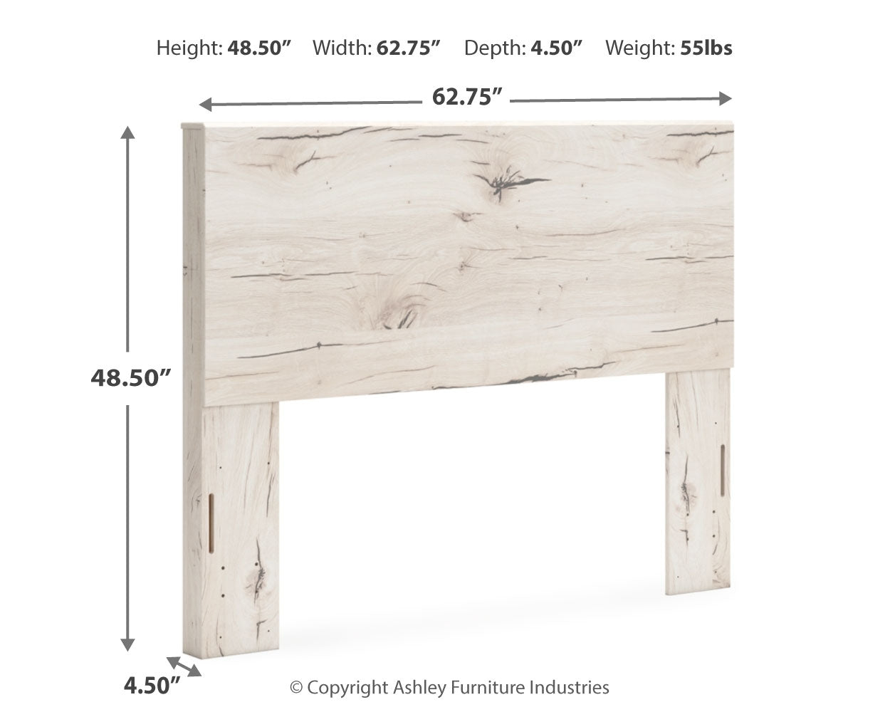 Lawroy Queen Panel Headboard with Mirrored Dresser, Chest and 2 Nightstands in Light Natural from Ashley - Luna Furniture