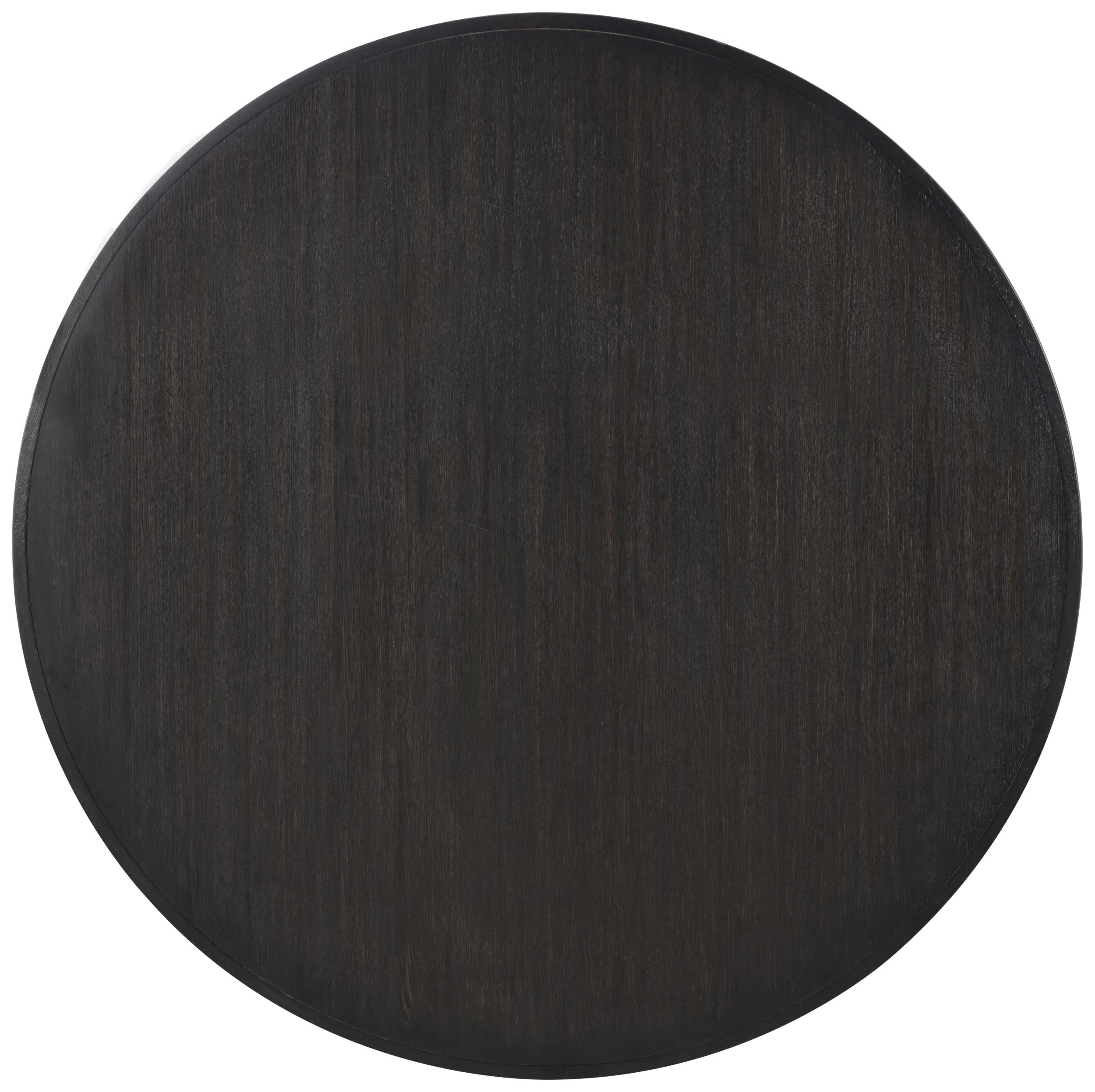 Leandro 60-inch Round Dining Table Burnished Black - 115390
