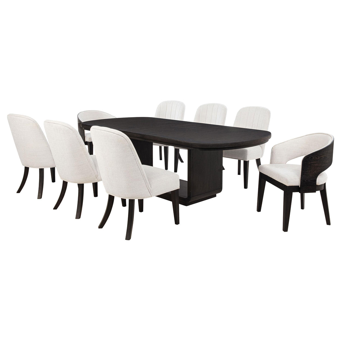 Leandro 7-piece Rectangular Dining Table Set Burnished Black - 115391-S9