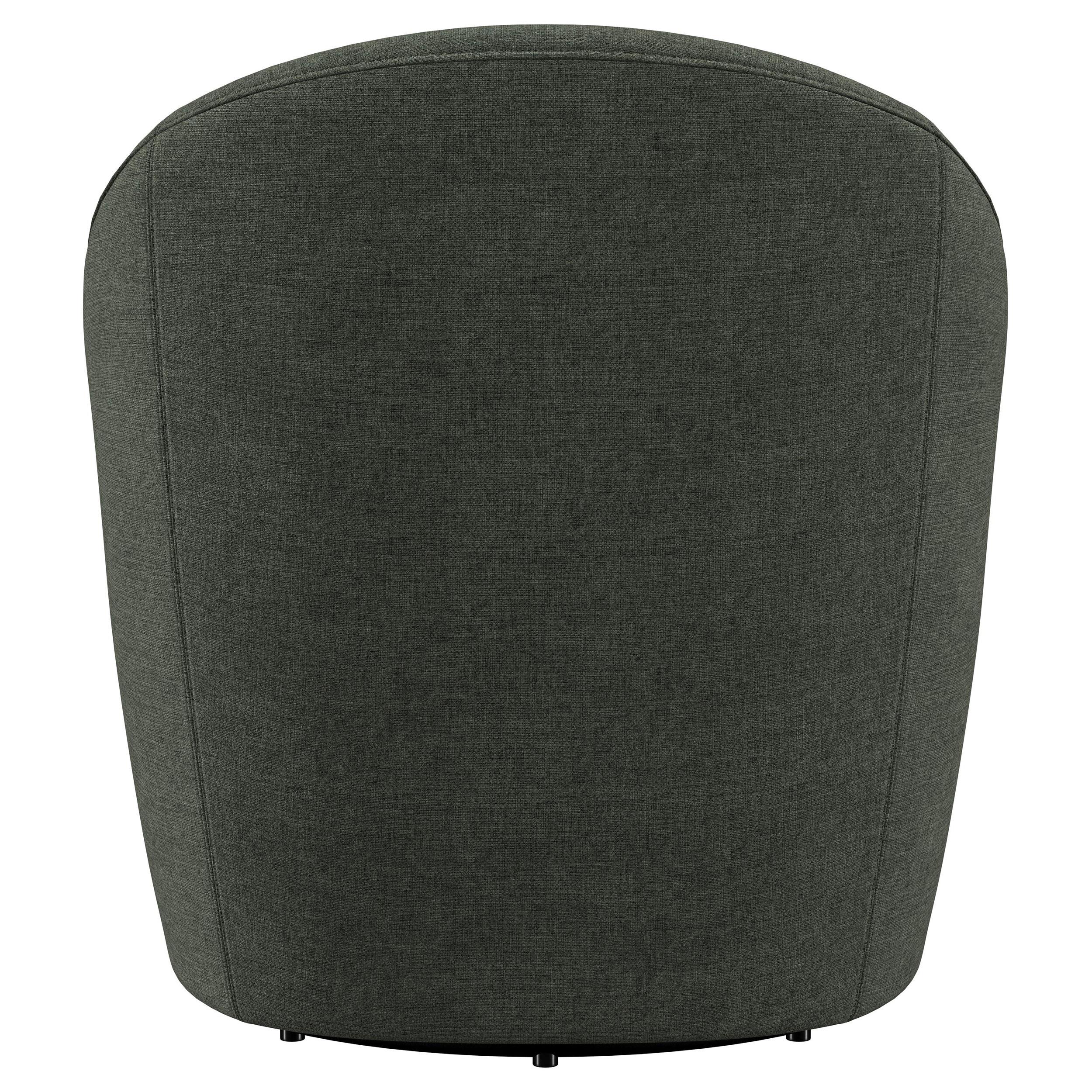Leon Upholstered Accent Swivel Barrel Chair Hunter Green - 903075
