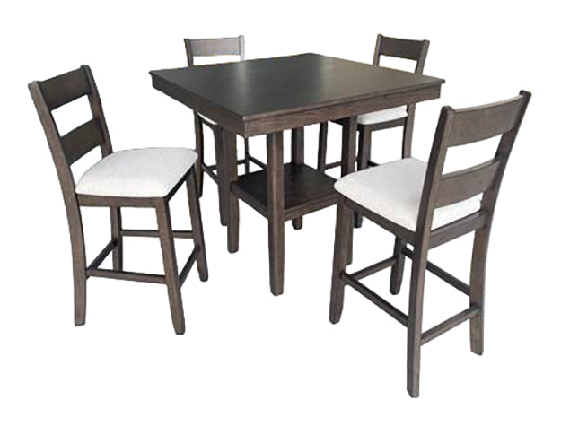 Lester 5-Pk Ctr Ht Table Set Brown - 2631SET-BRN