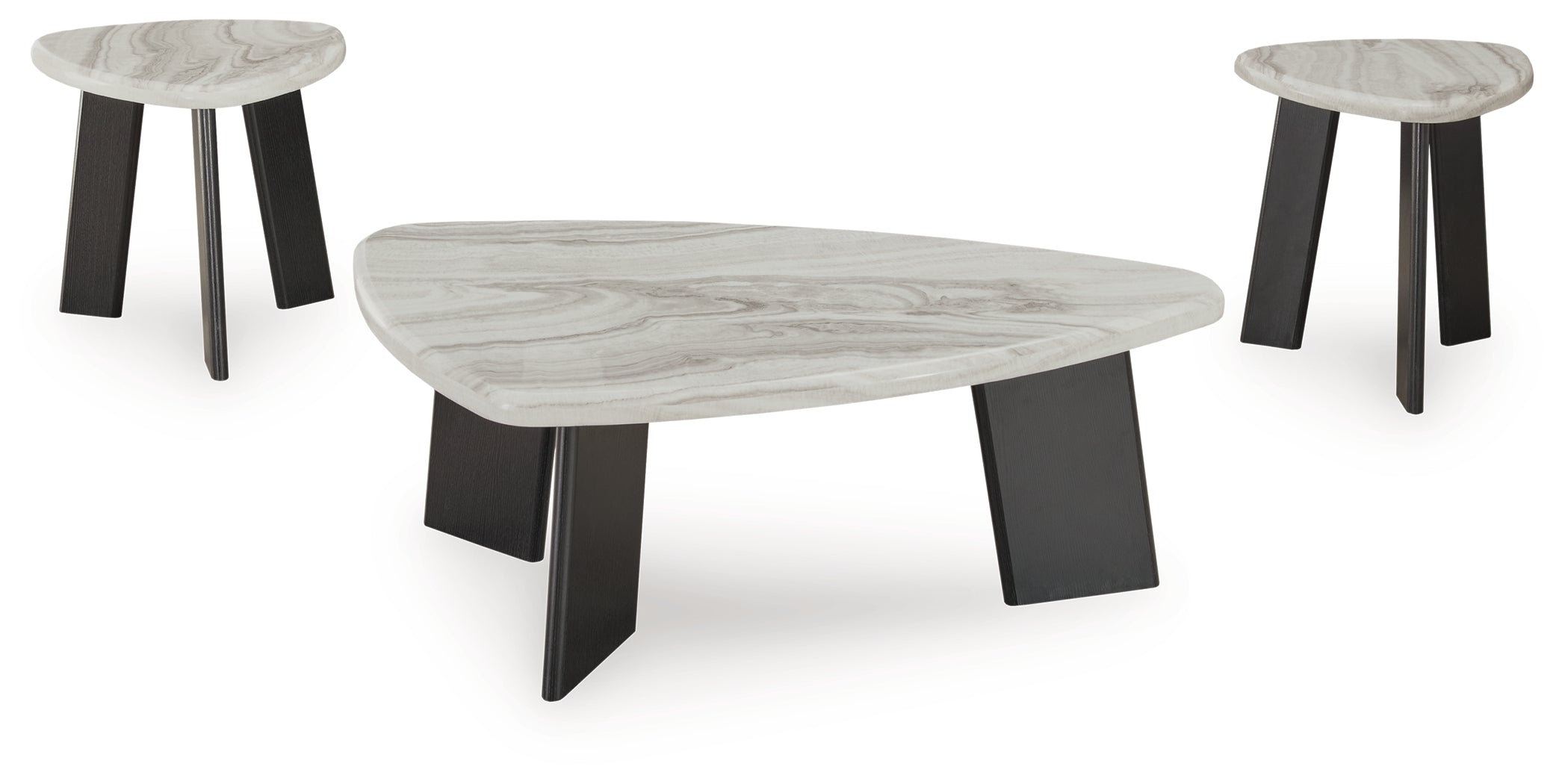 Lilyberg Gray/Black Table (Set of 3) - T389-13