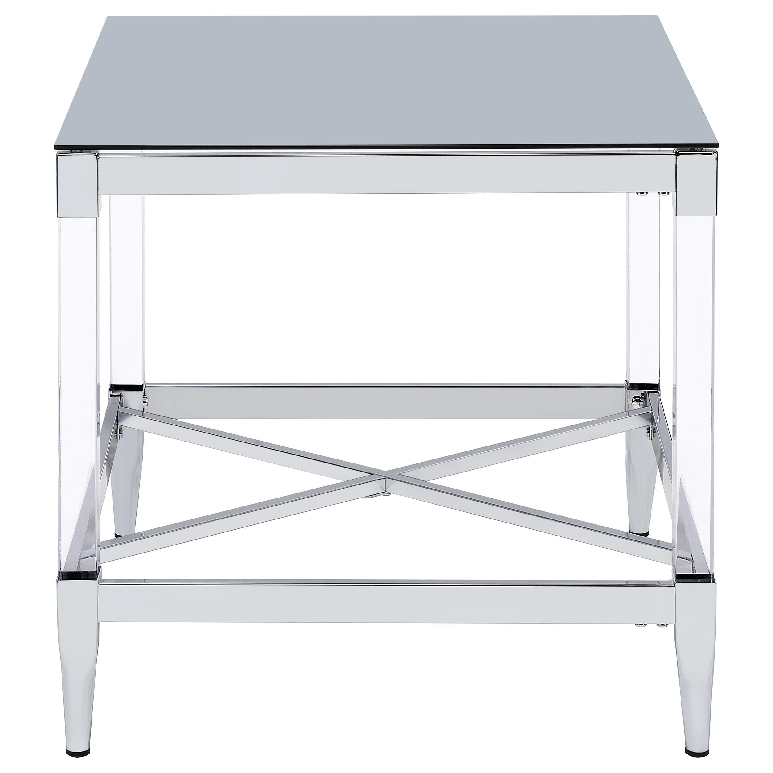 Lindley 2-piece Square Coffee and End Table Set Chrome - 709728-S2