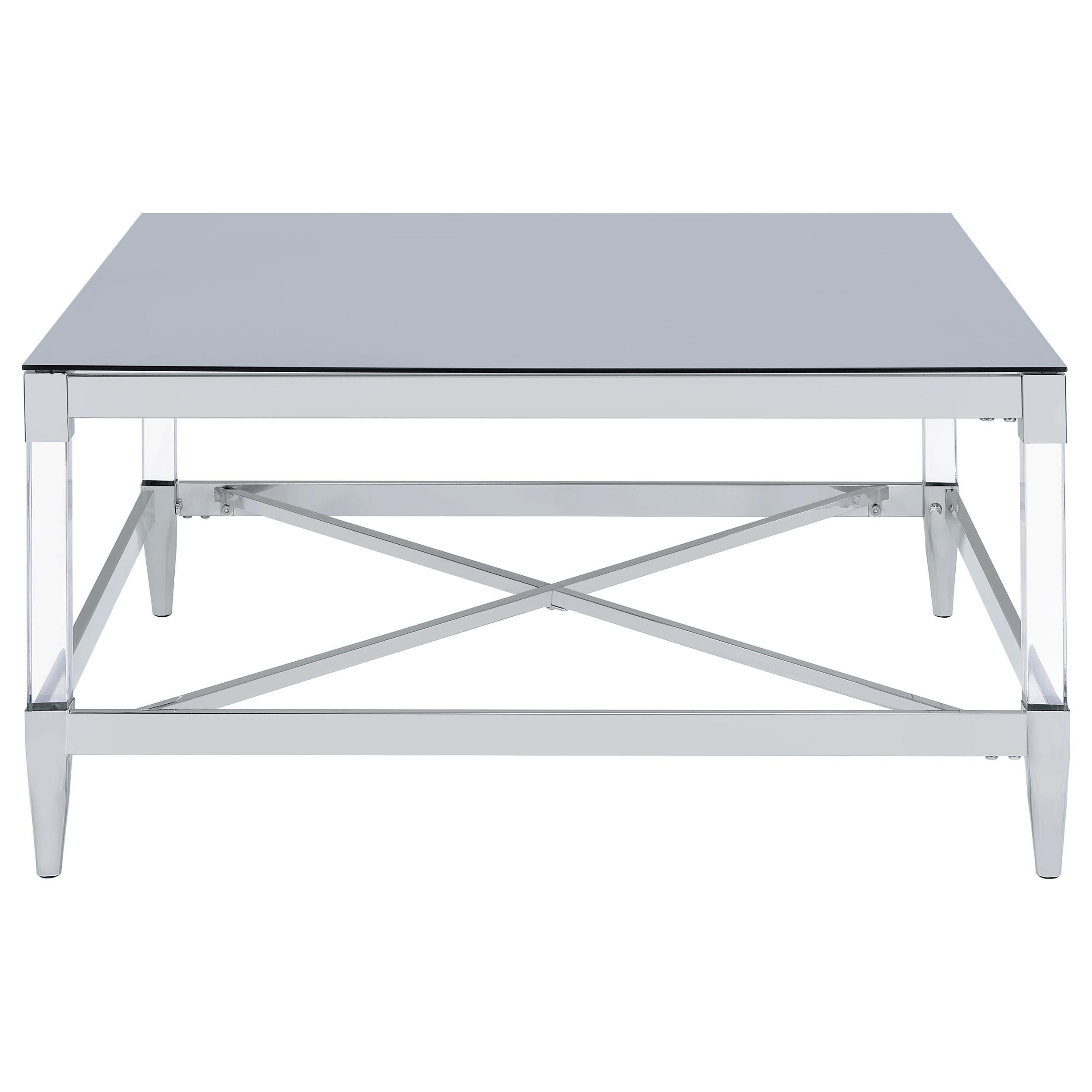 Lindley 2-piece Square Coffee and End Table Set Chrome - 709728-S2