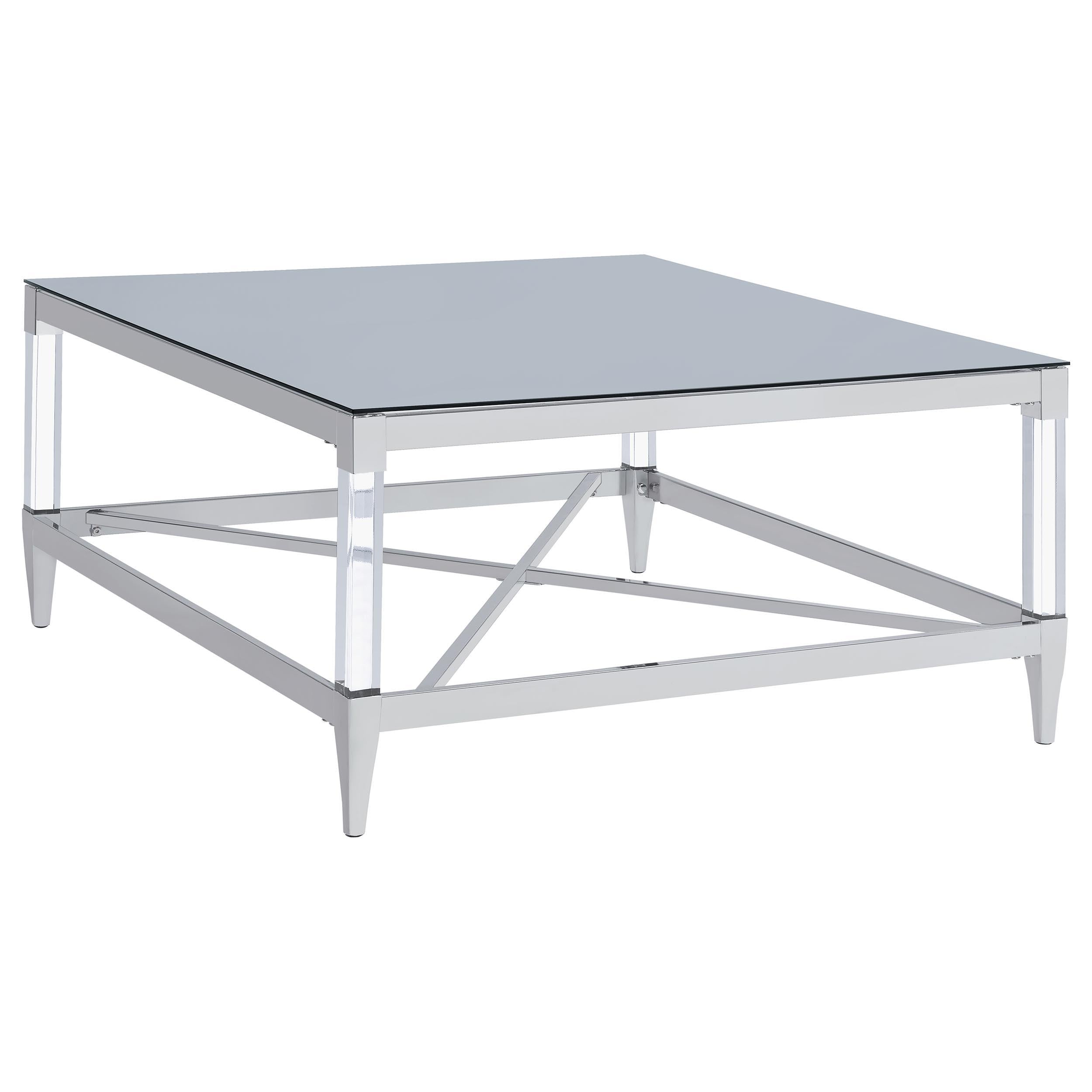 Lindley 3-piece Square Coffee and End Table Set Chrome - 709728-S3