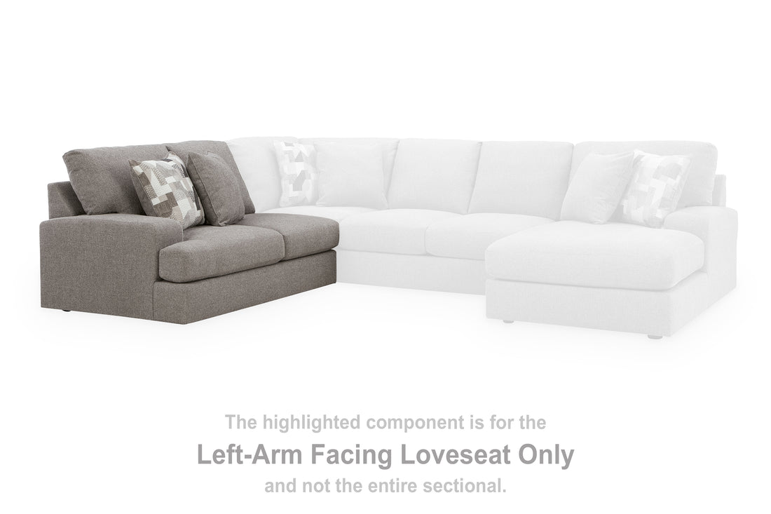 Lindon Smoke Left-Arm Facing Loveseat - 8470455