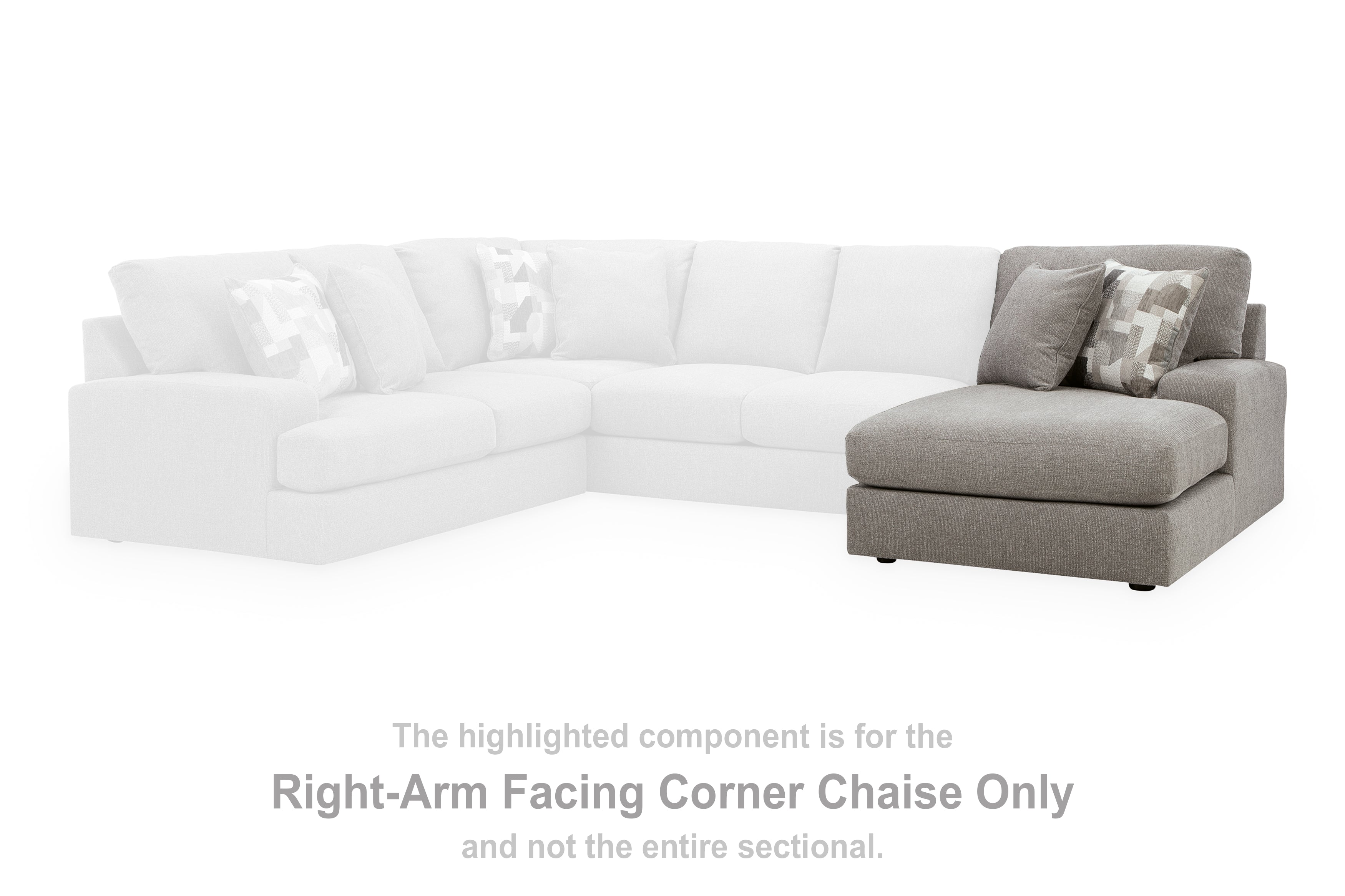 Lindon Smoke Right-Arm Facing Corner Chaise - 8470417