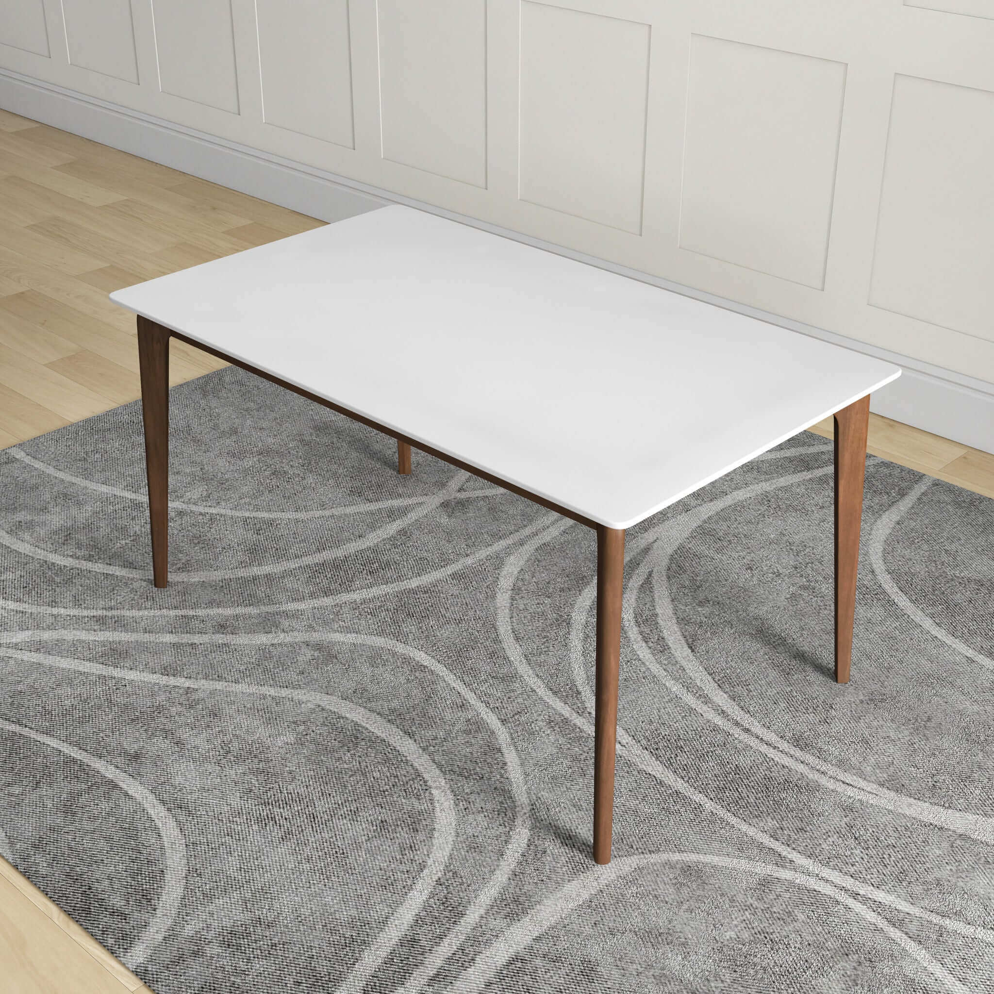 Lindsey Solid Wood White Top Dining Table - DTB00801201