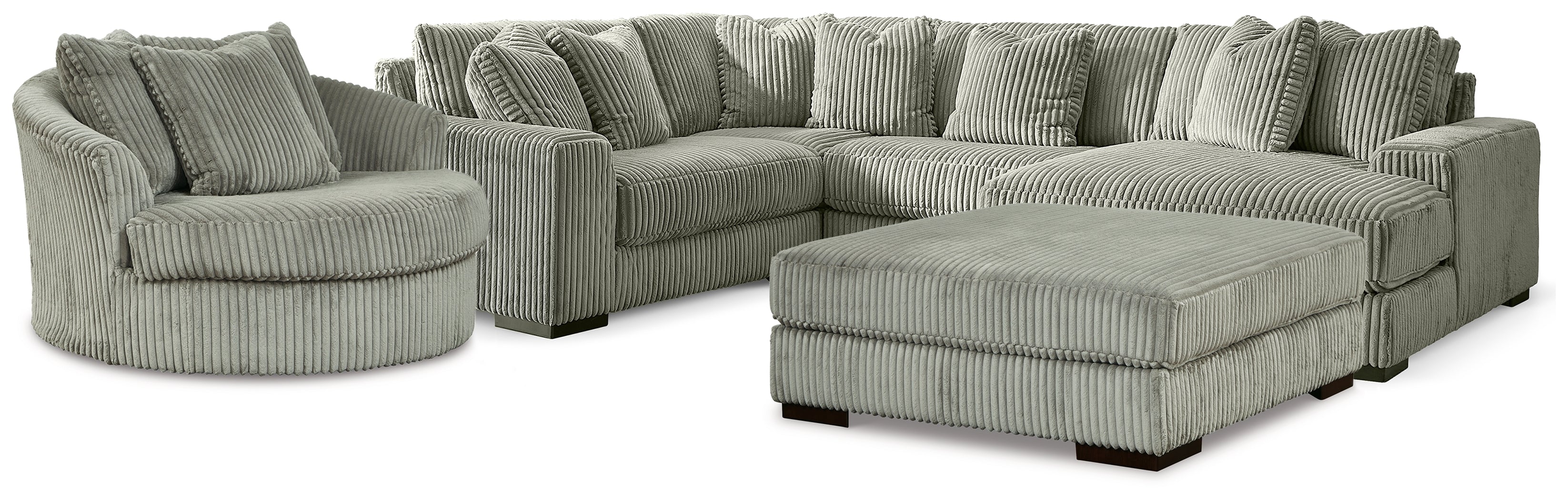 Lindyn 4-Piece Sectional, Chair and Ottoman - 21105U11