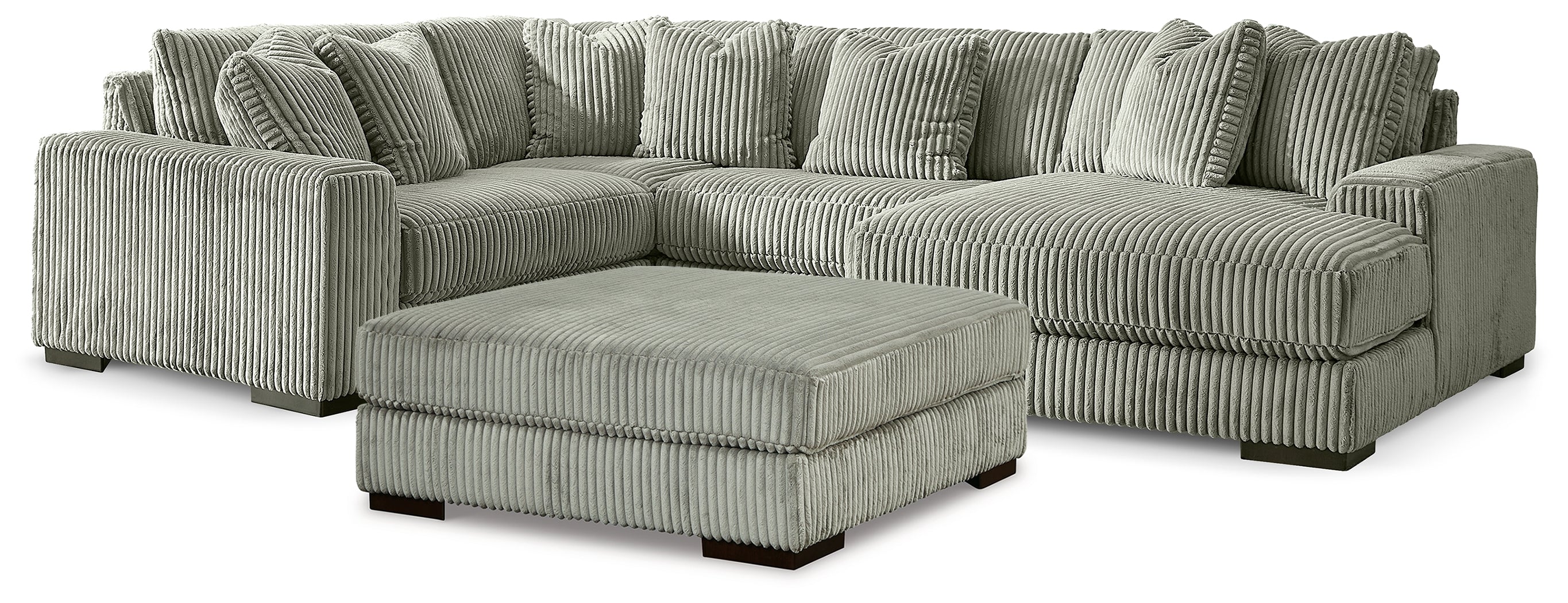 Lindyn 4-Piece Sectional with Chaise and Oversized Accent Ottoman - 21105U12