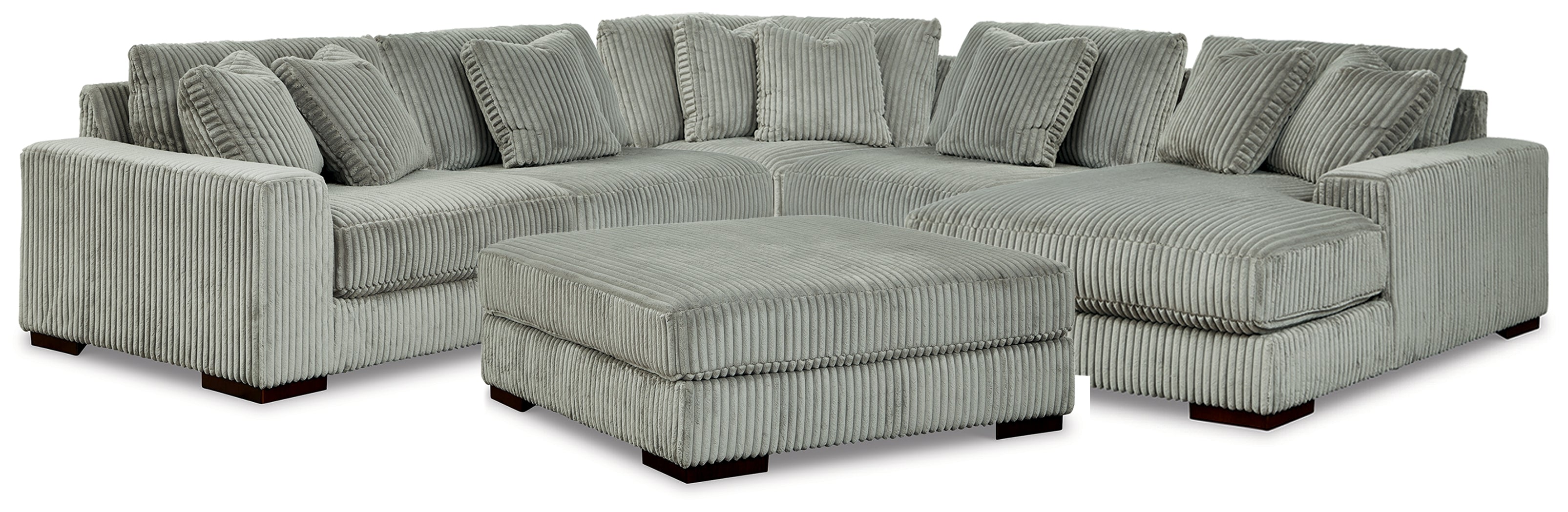Lindyn Fog 5-Piece Sectional and Ottoman - 21105U8