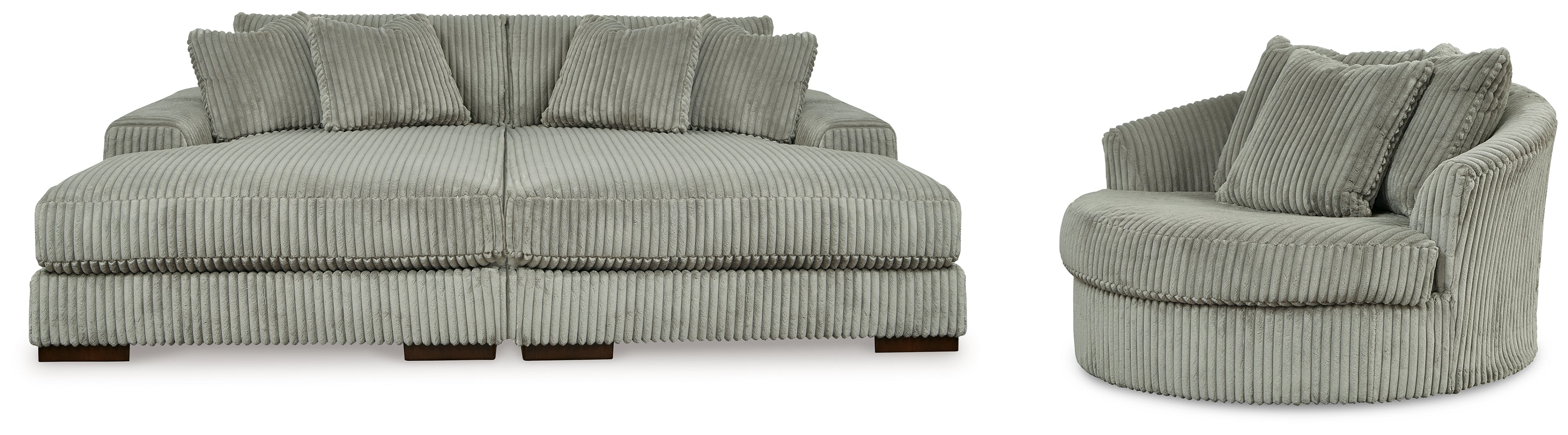 Lindyn Super Chaise with Oversized Swivel Chair - 21105U5