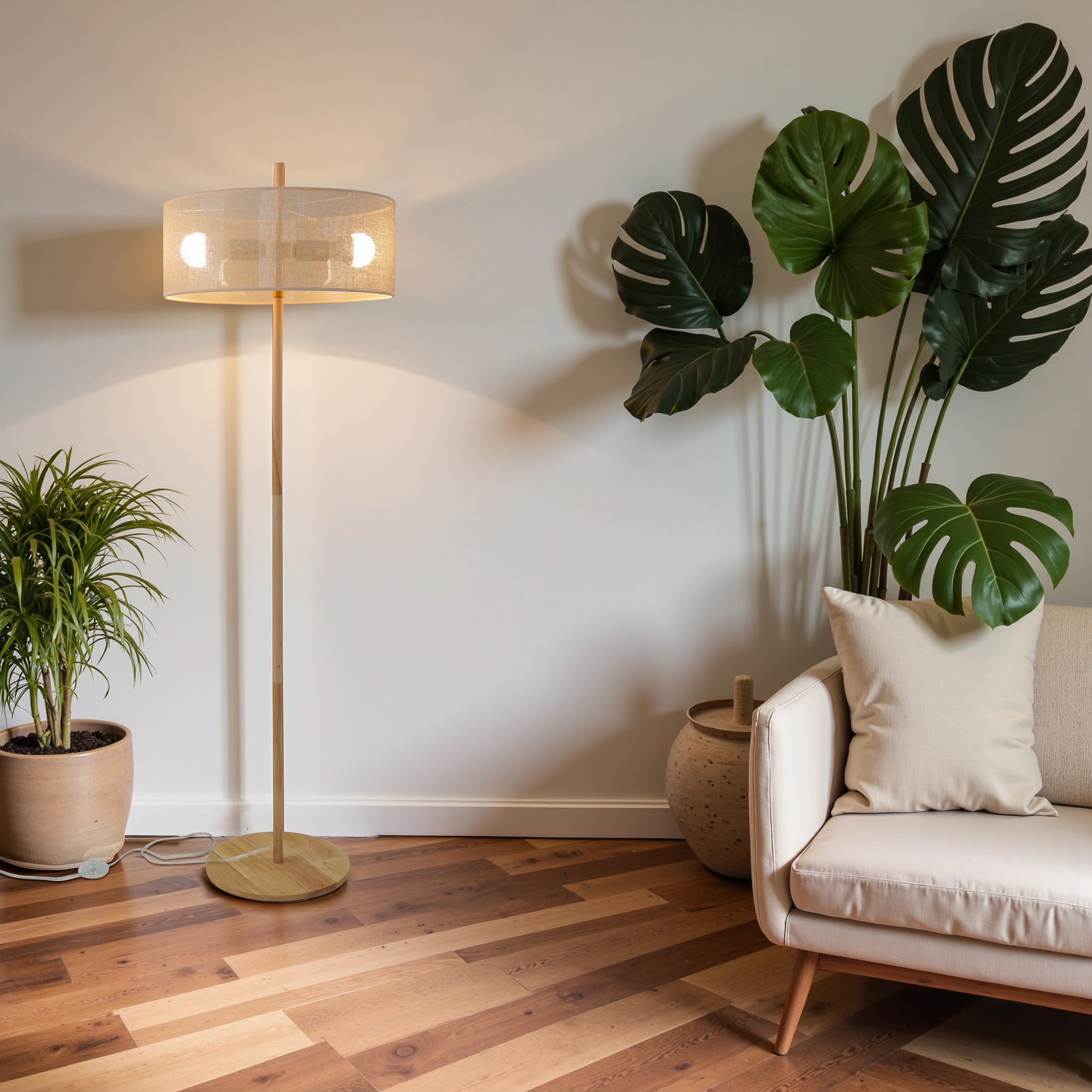 Lirian Floor Lamp - Oak and Natural - FLL04103701