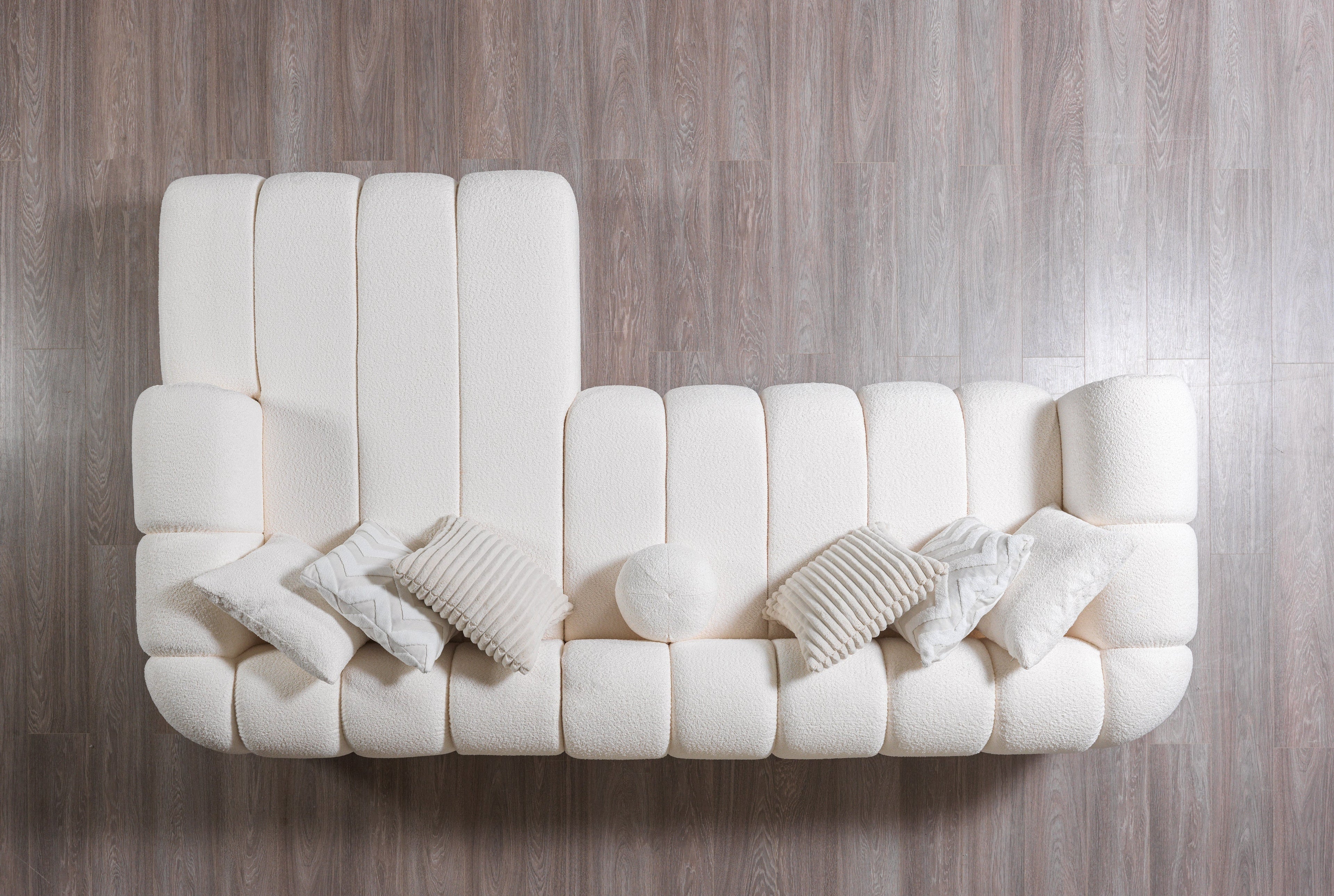 Lis Ivory Boucle RAF Sectional - LISIV-RSEC