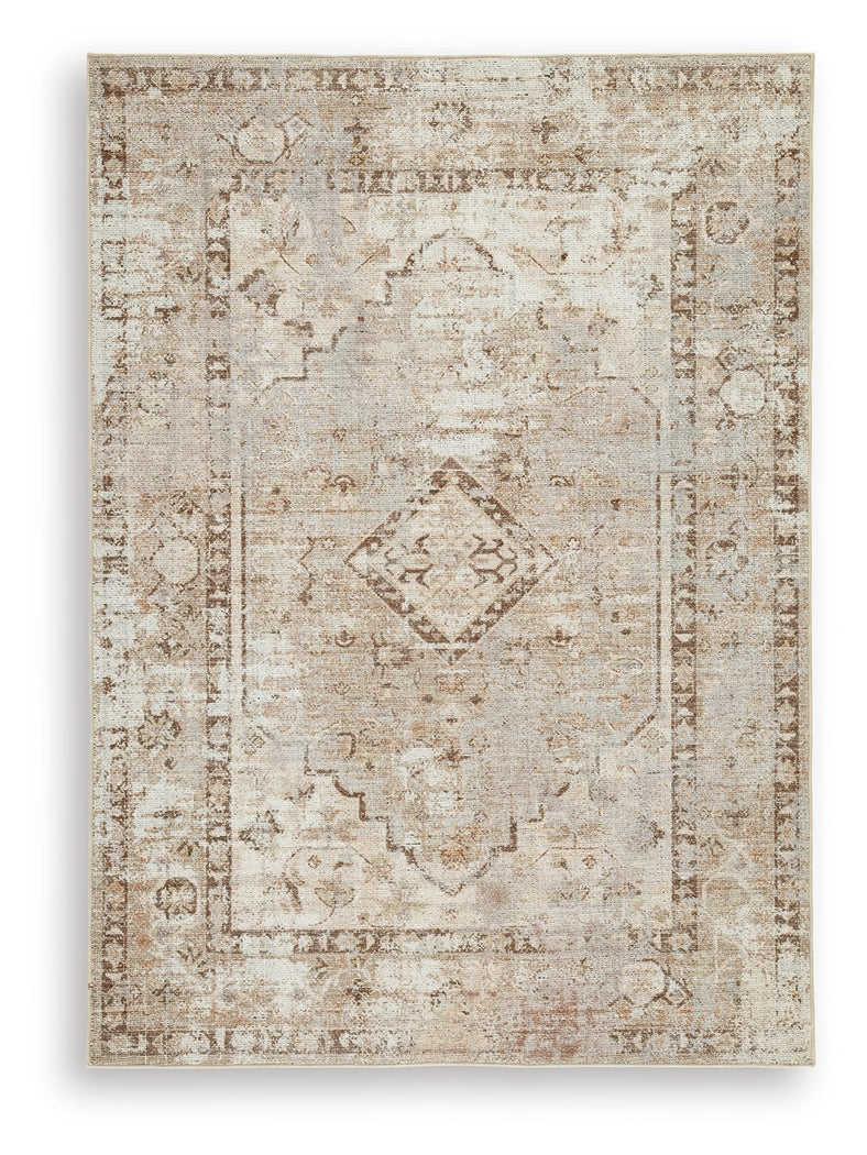 Livdon Brown/Beige/Gray Washable Medium Rug - R407912
