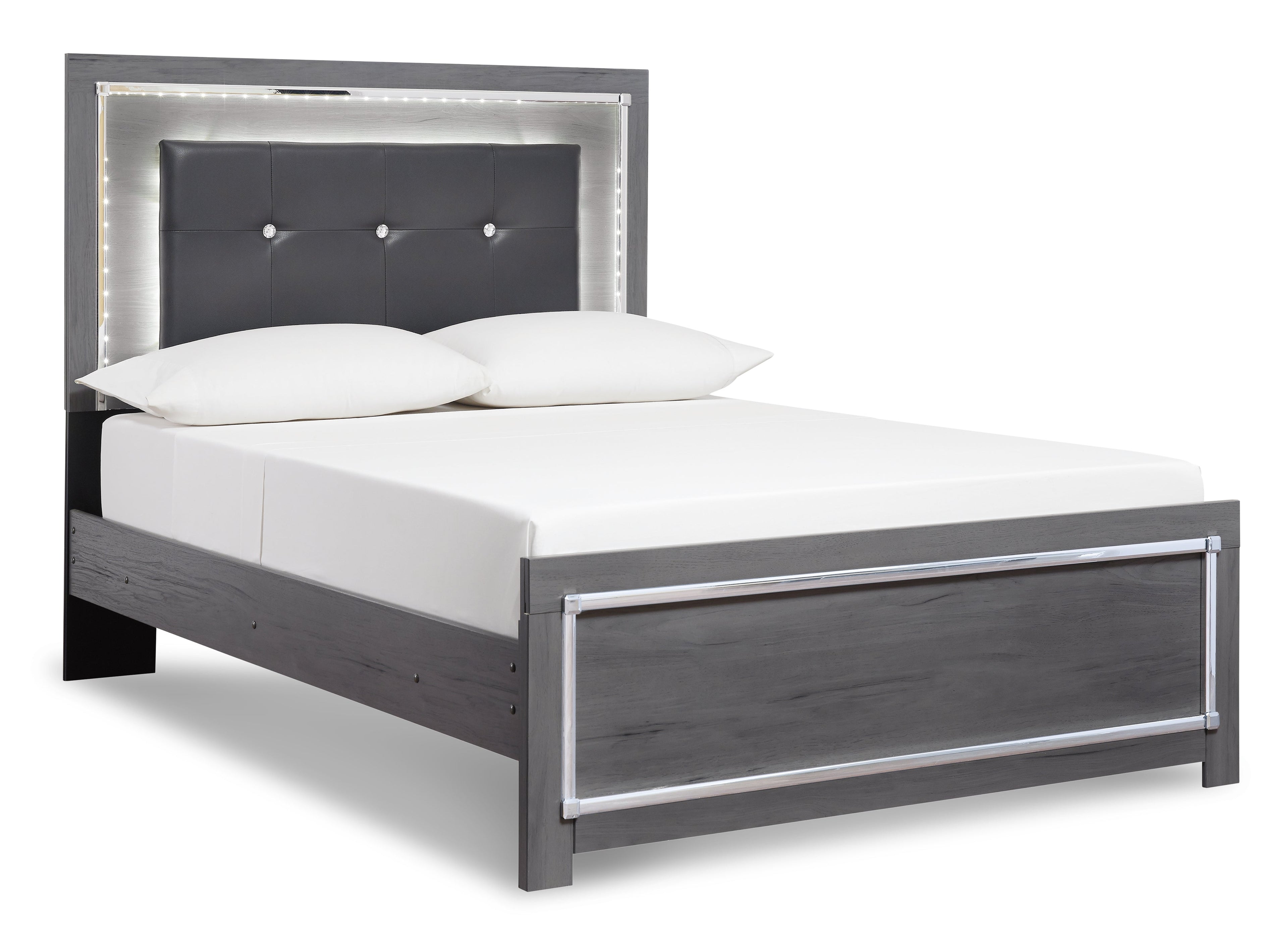 Lodanna Queen Panel Bed with Dresser in Gray from Ashley - Luna Furniture