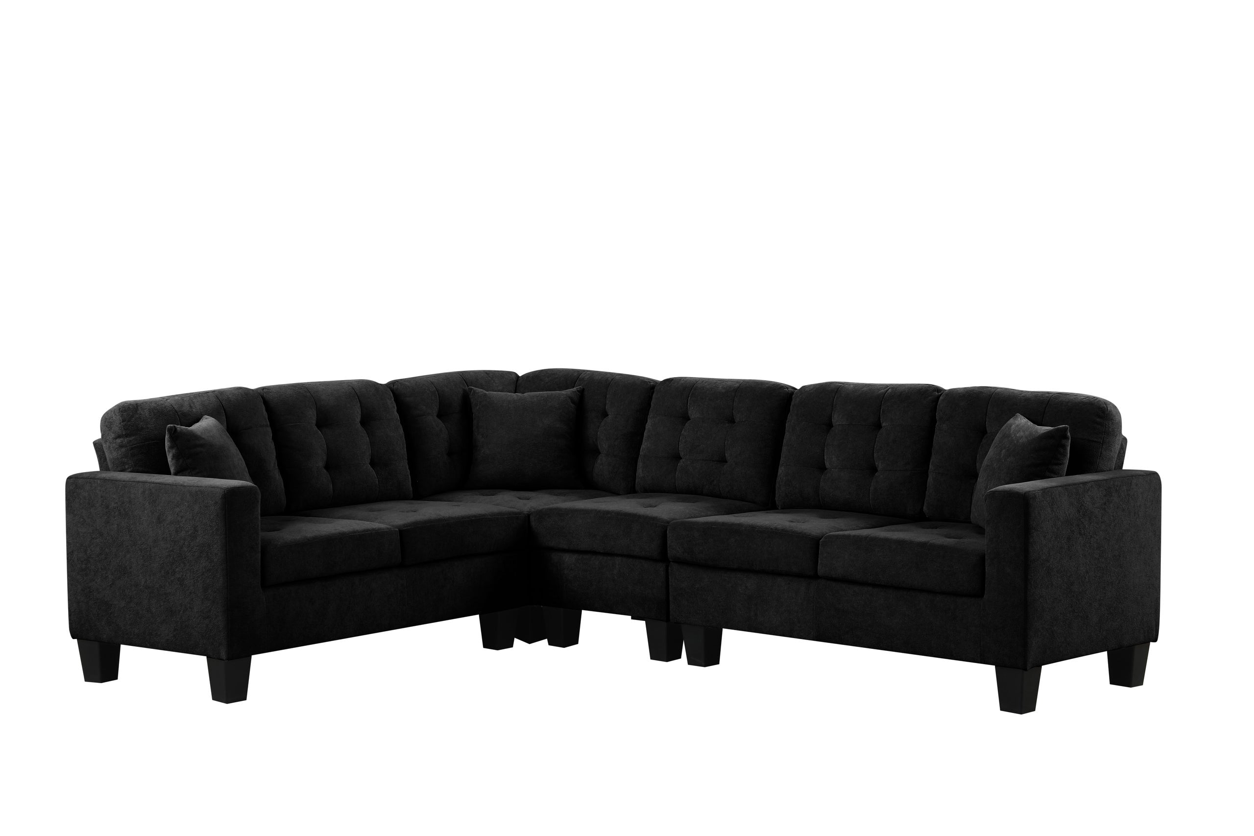 Logan2 Black - Reversible Sectional - Logan2 Black