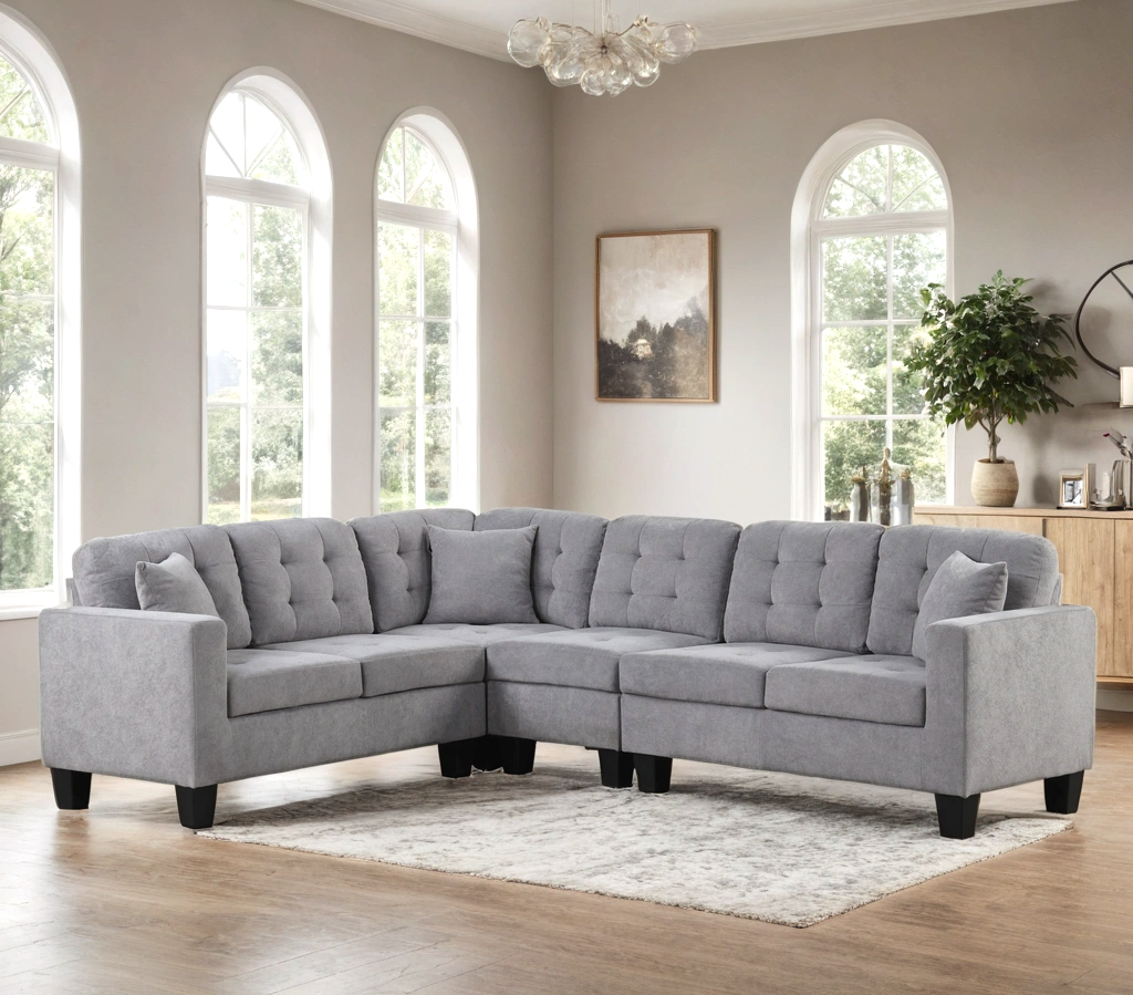 Logan2 Gray - Reversible Sectional - Logan2 Gray