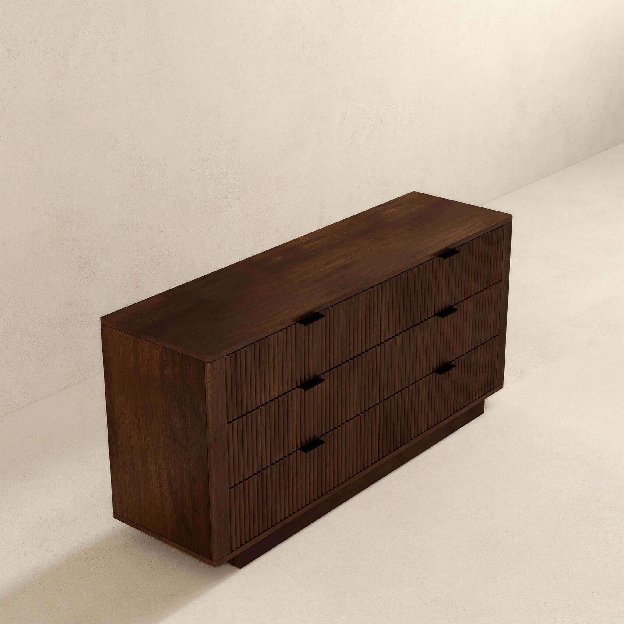 Lola Mid Century Modern Walnut Dresser With 6 Drawers - DRS00700601