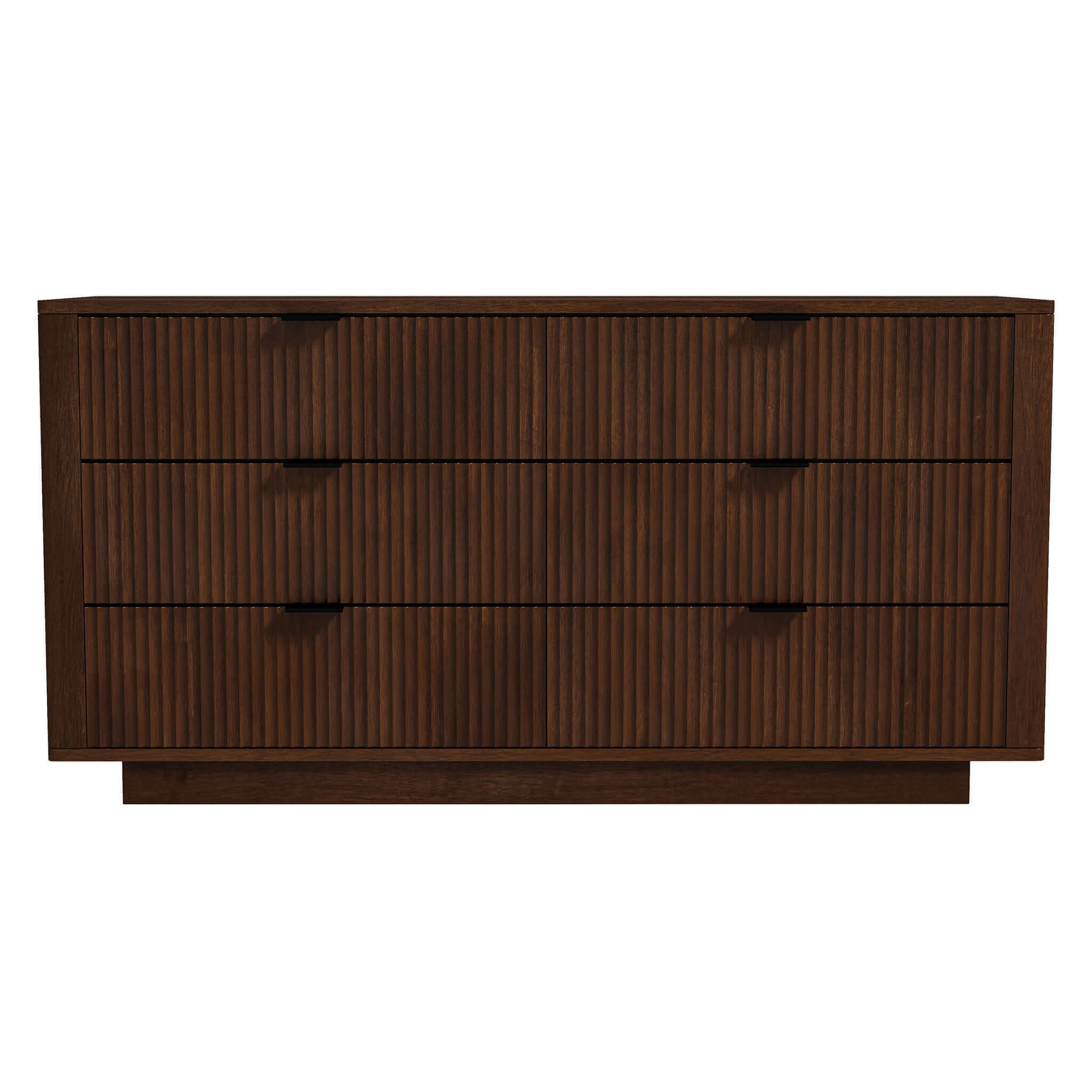 Lola Mid Century Modern Walnut Dresser With 6 Drawers - DRS00700601