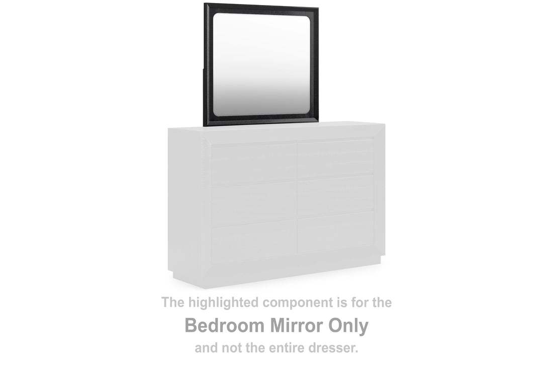 LONDER Black Bedroom Mirror - B768-36