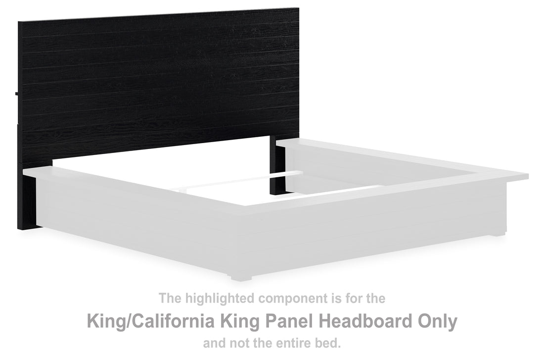LONDER Black King/California King Panel Headboard - B768-58