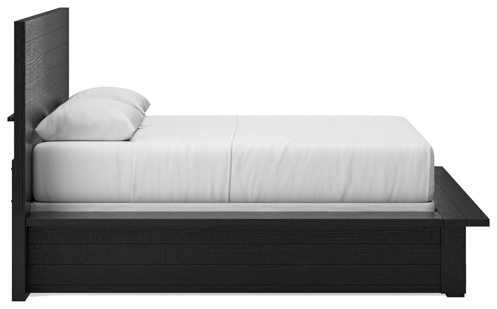 Londer Black Queen Panel Bed - B768B2