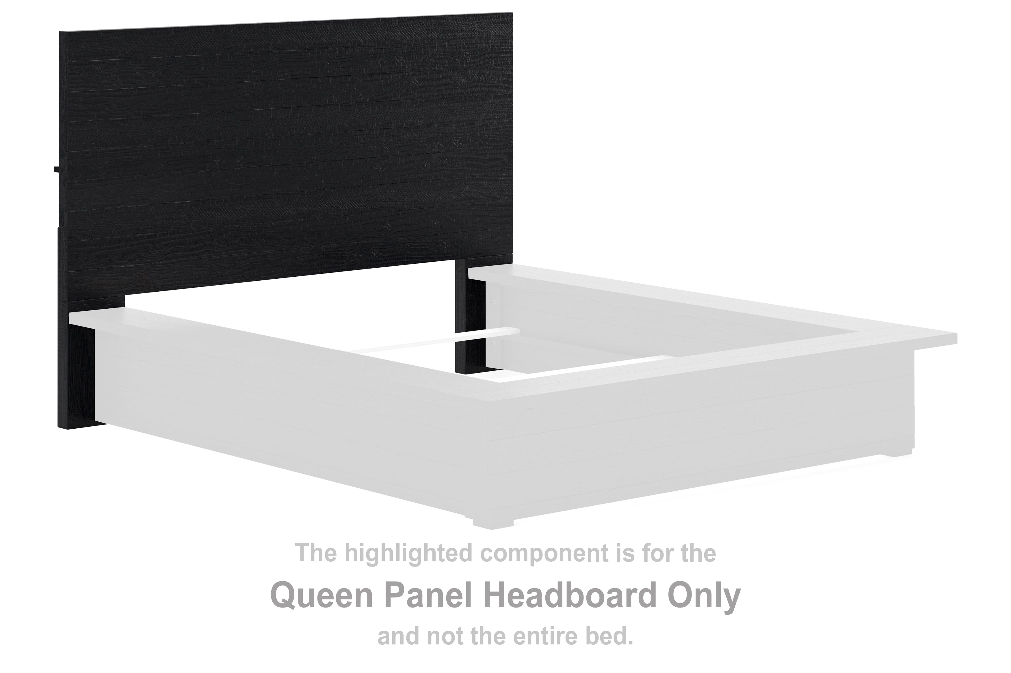 LONDER Black Queen Panel Headboard - B768-57
