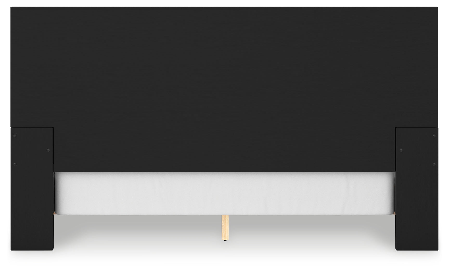 Londer King Panel Bed with Mirrored Dresser in Black from Ashley - Luna Furniture