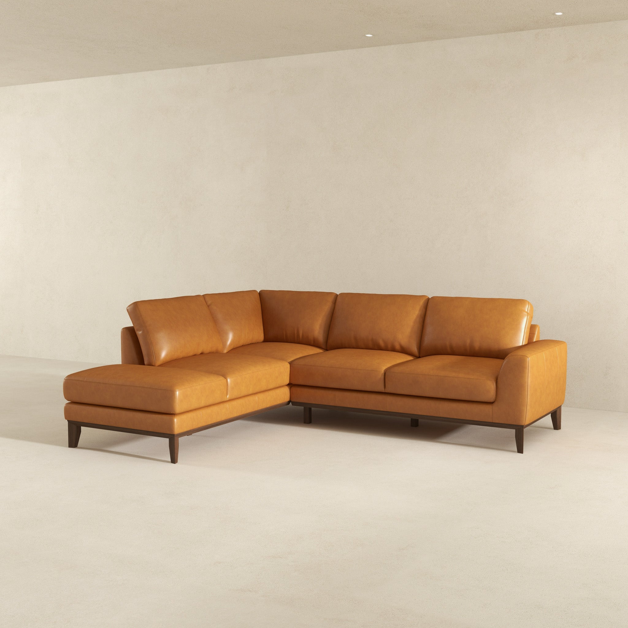 London Leather Sectional Sofa Left Facing - SEC00401501