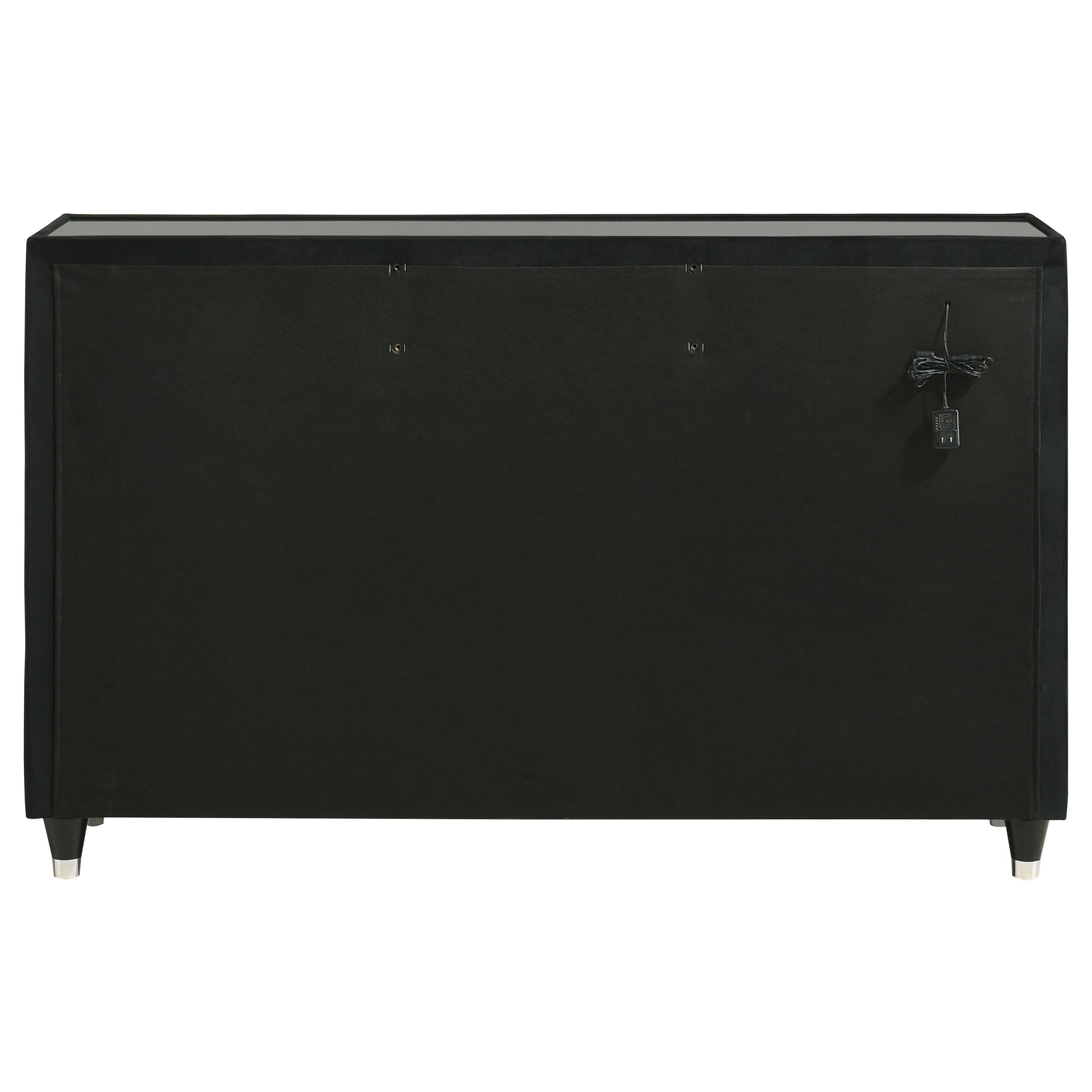 Lorient 8-drawer LED Bedroom Dresser Cabinet Black - 223163