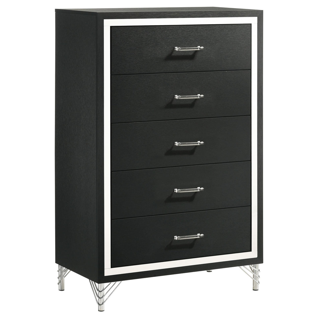 Lucia 5-drawer Bedroom Chest of Drawers Black - 224995