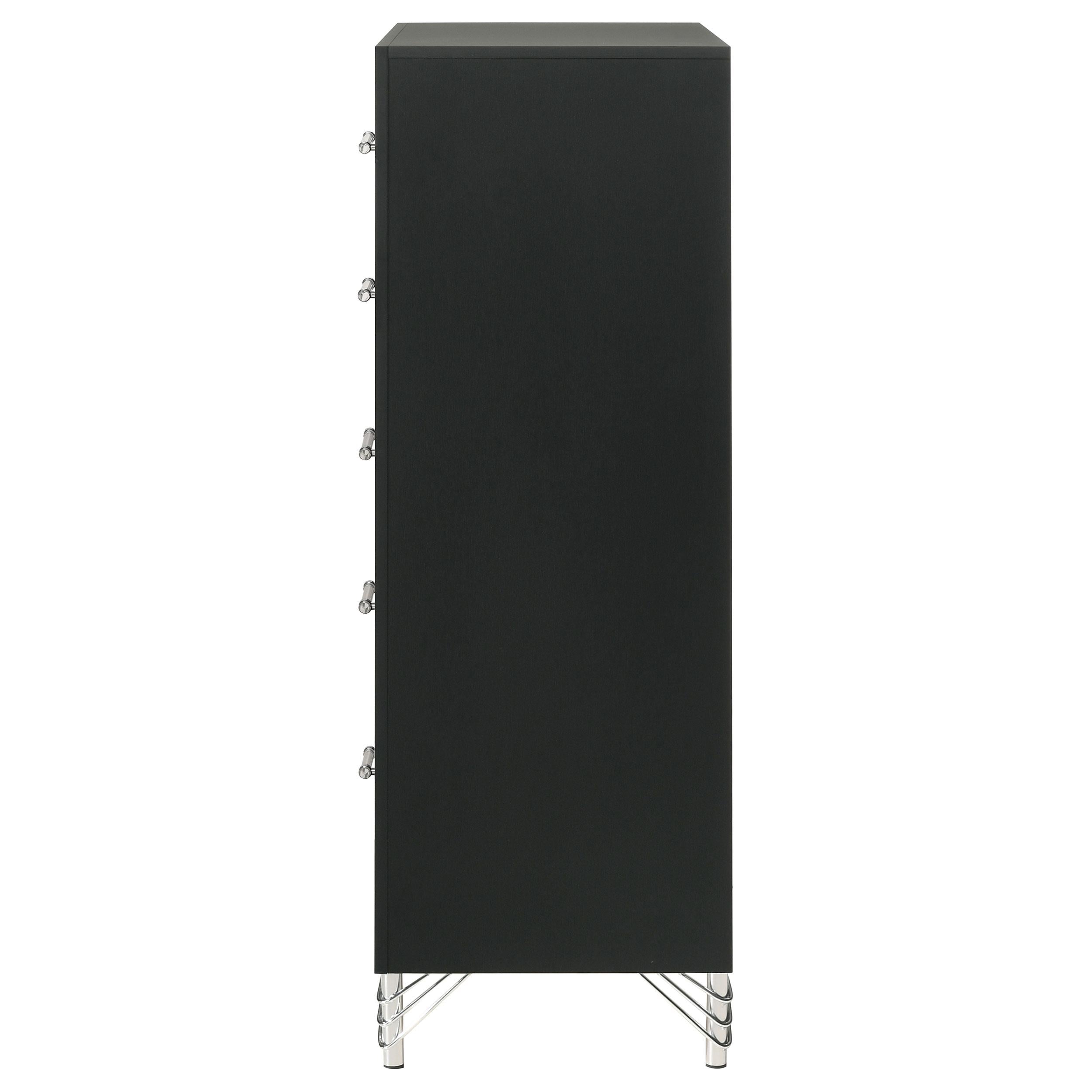 Lucia 5-drawer Bedroom Chest of Drawers Black - 224995
