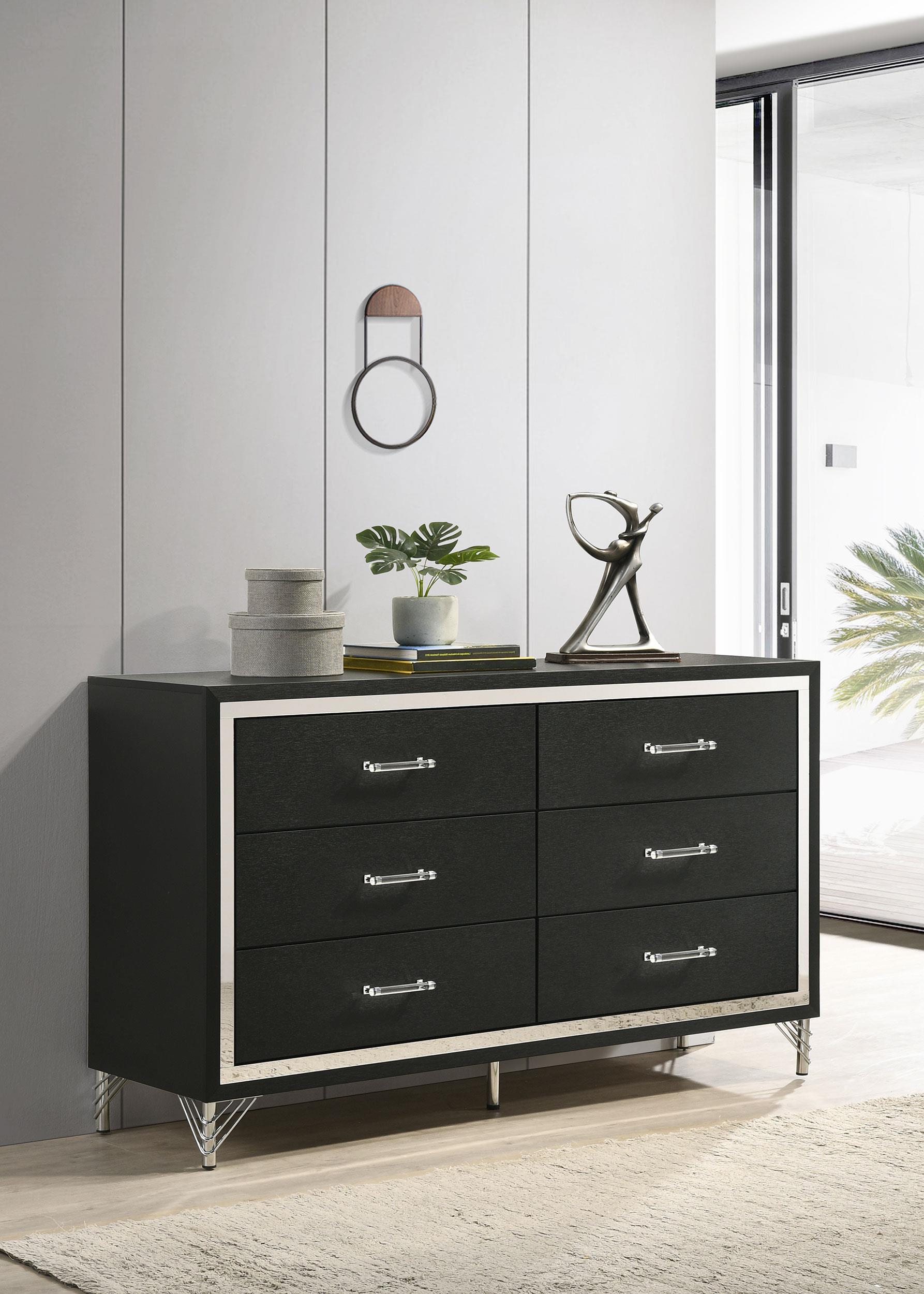 Lucia 6-drawer Dresser Cabinet Black - 224993
