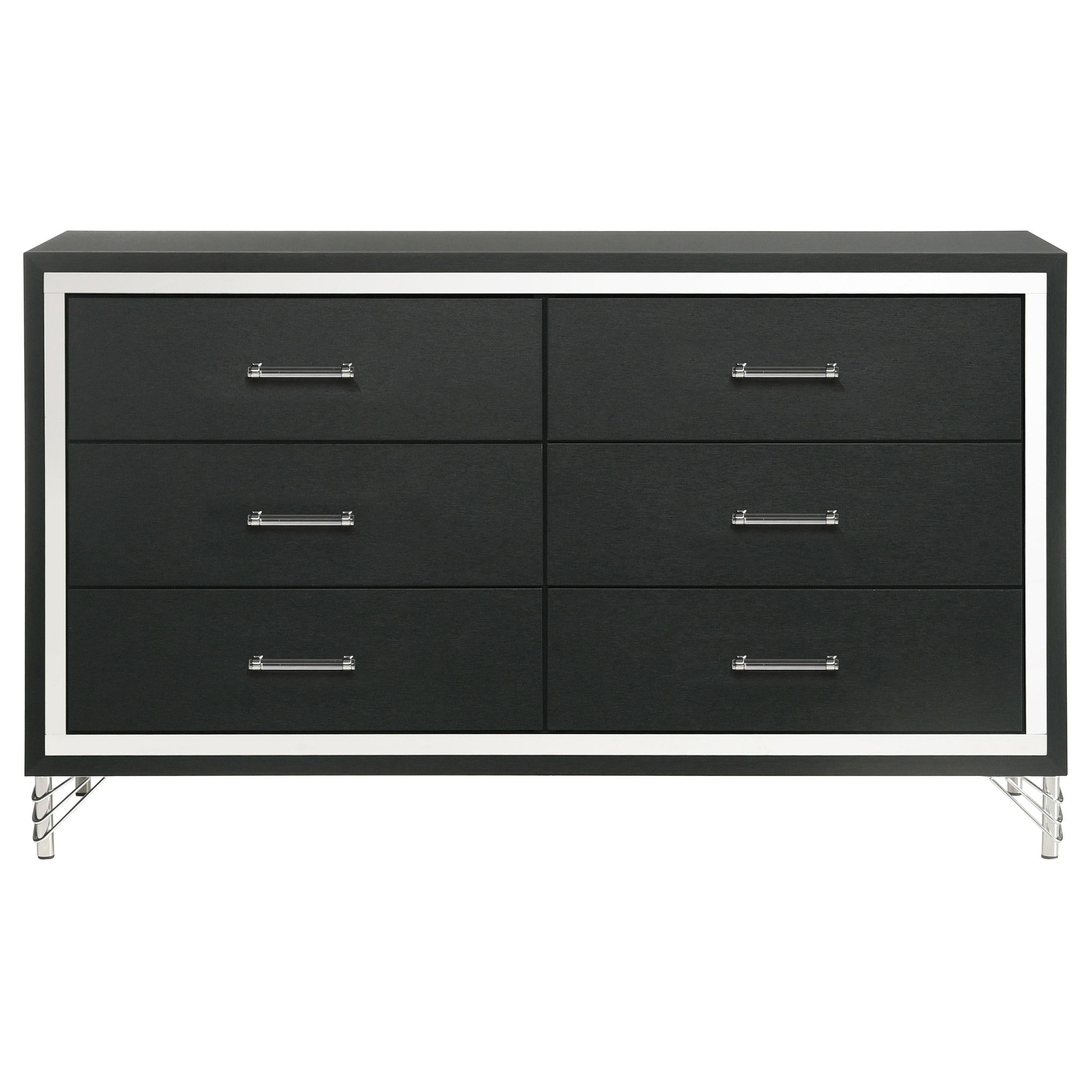 Lucia 6-drawer Dresser Cabinet Black - 224993