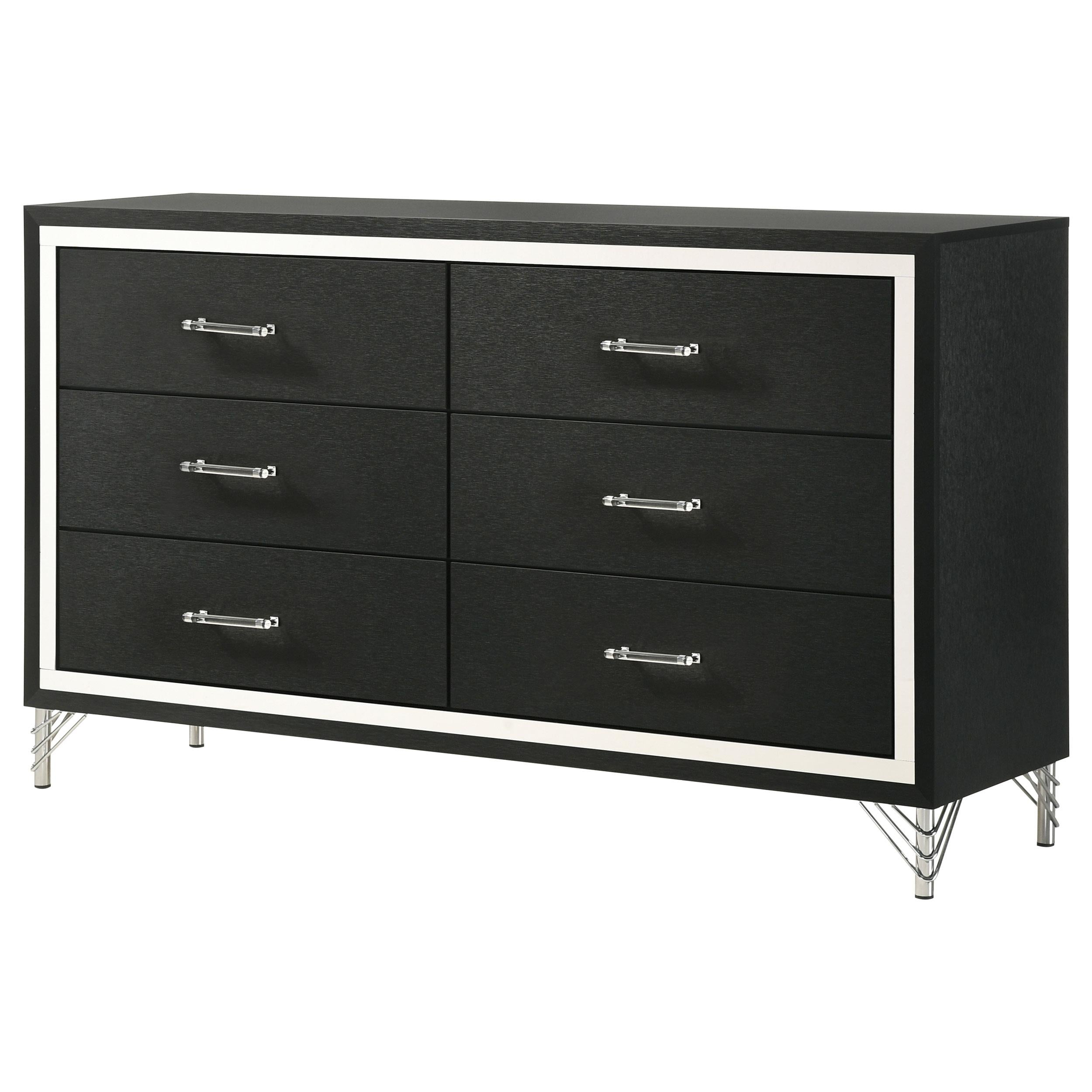 Lucia 6-drawer Dresser Cabinet Black - 224993